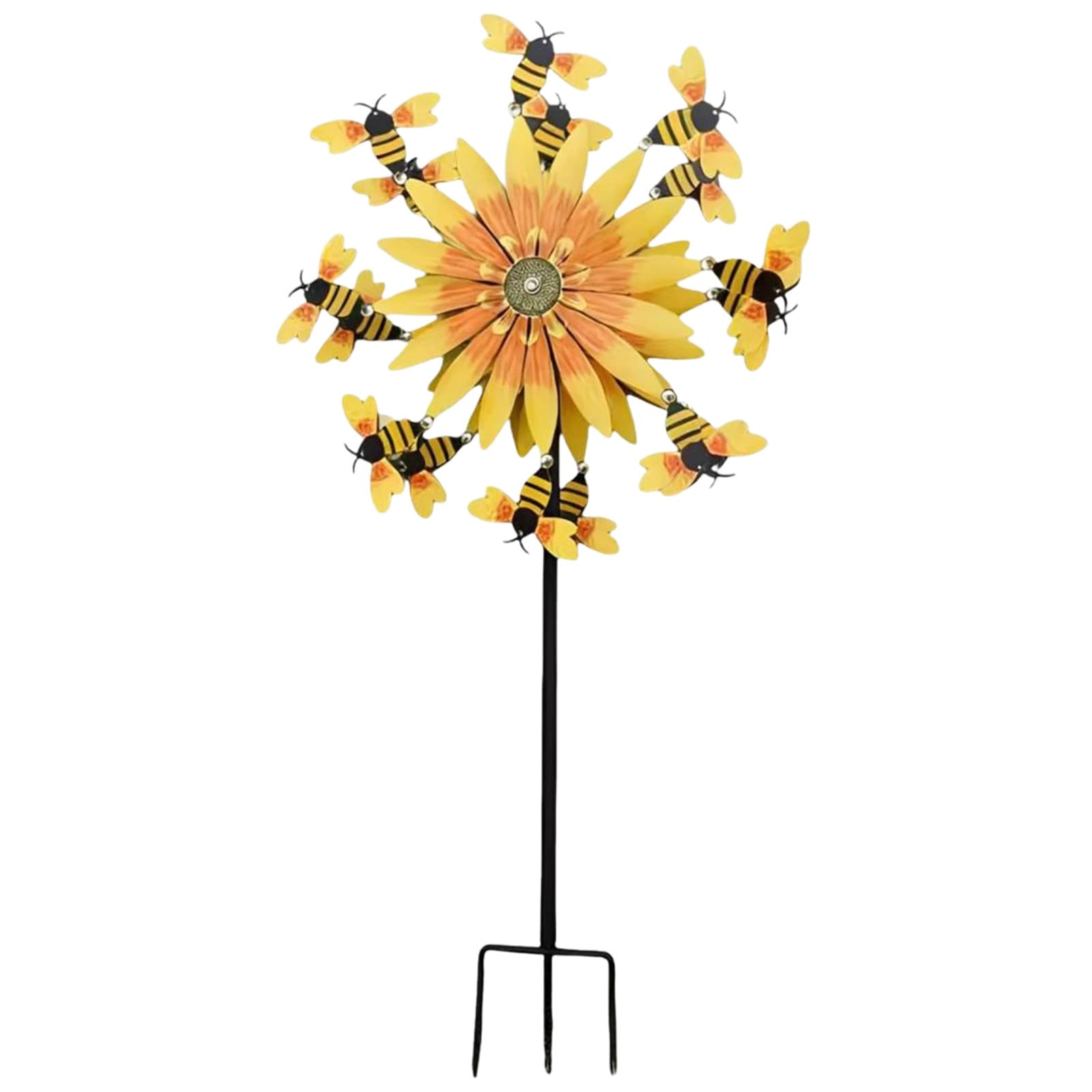 Sunflower & Bees Kinetic Wind Spinner