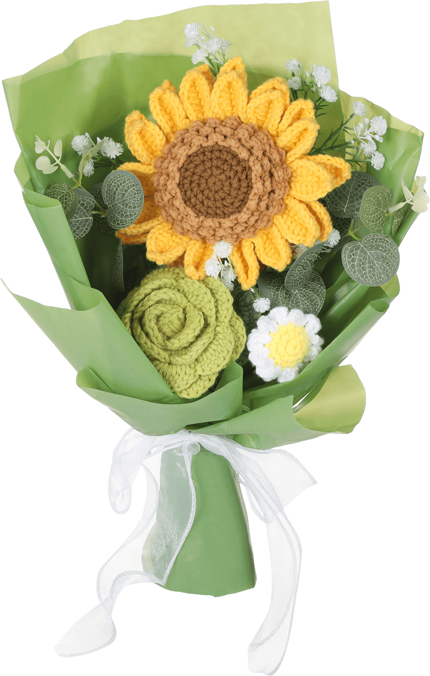 Handcrafted Crochet Sunflower Bouquet