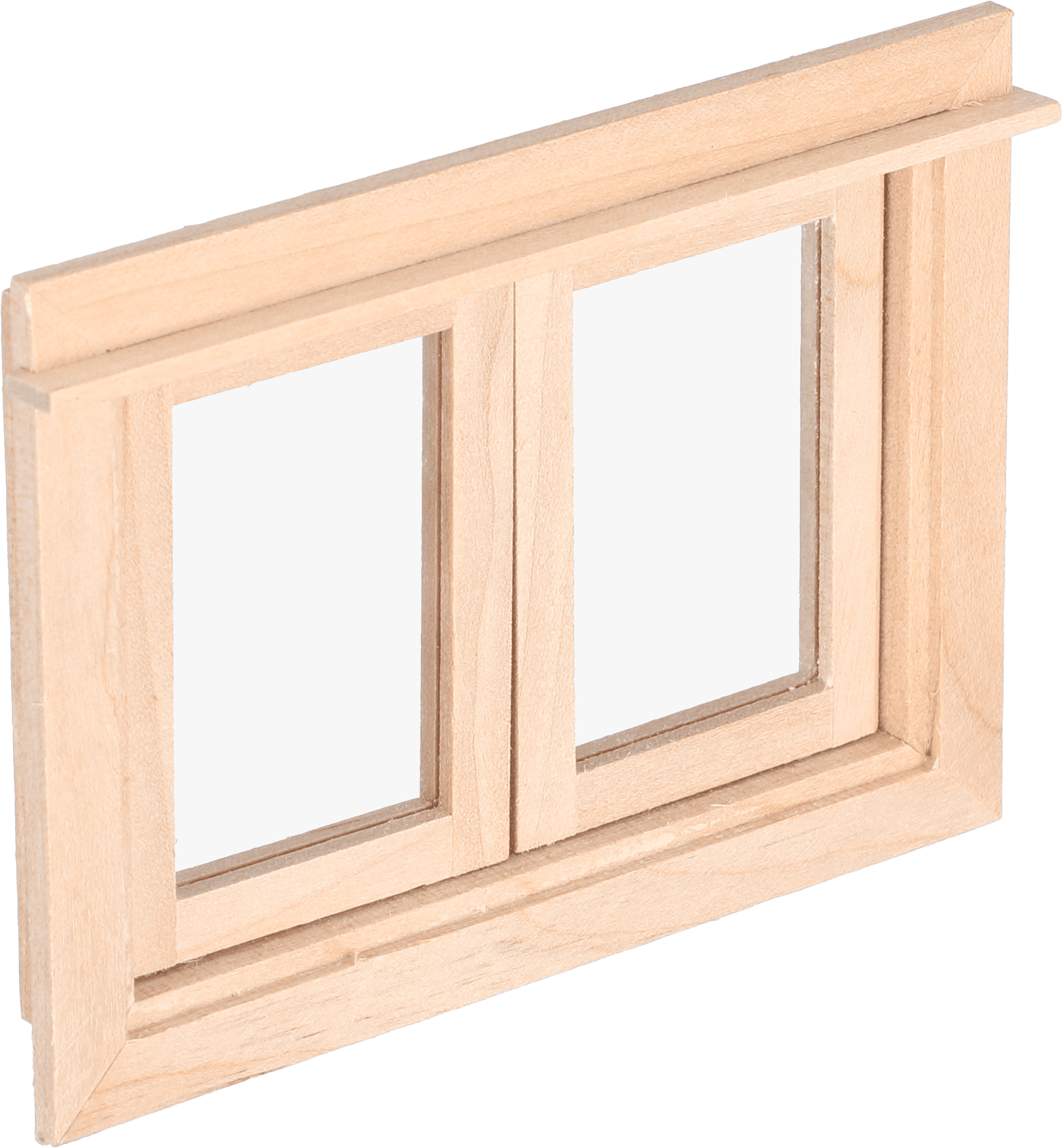 1:12 Scale Miniature Wood Double-Pane Sliding Window