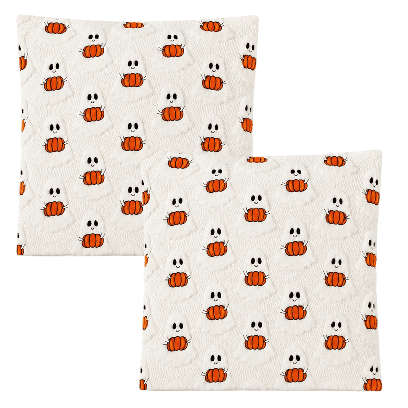 BeePop Quilted Halloween Ghost Pumpkin Pillow Covers
