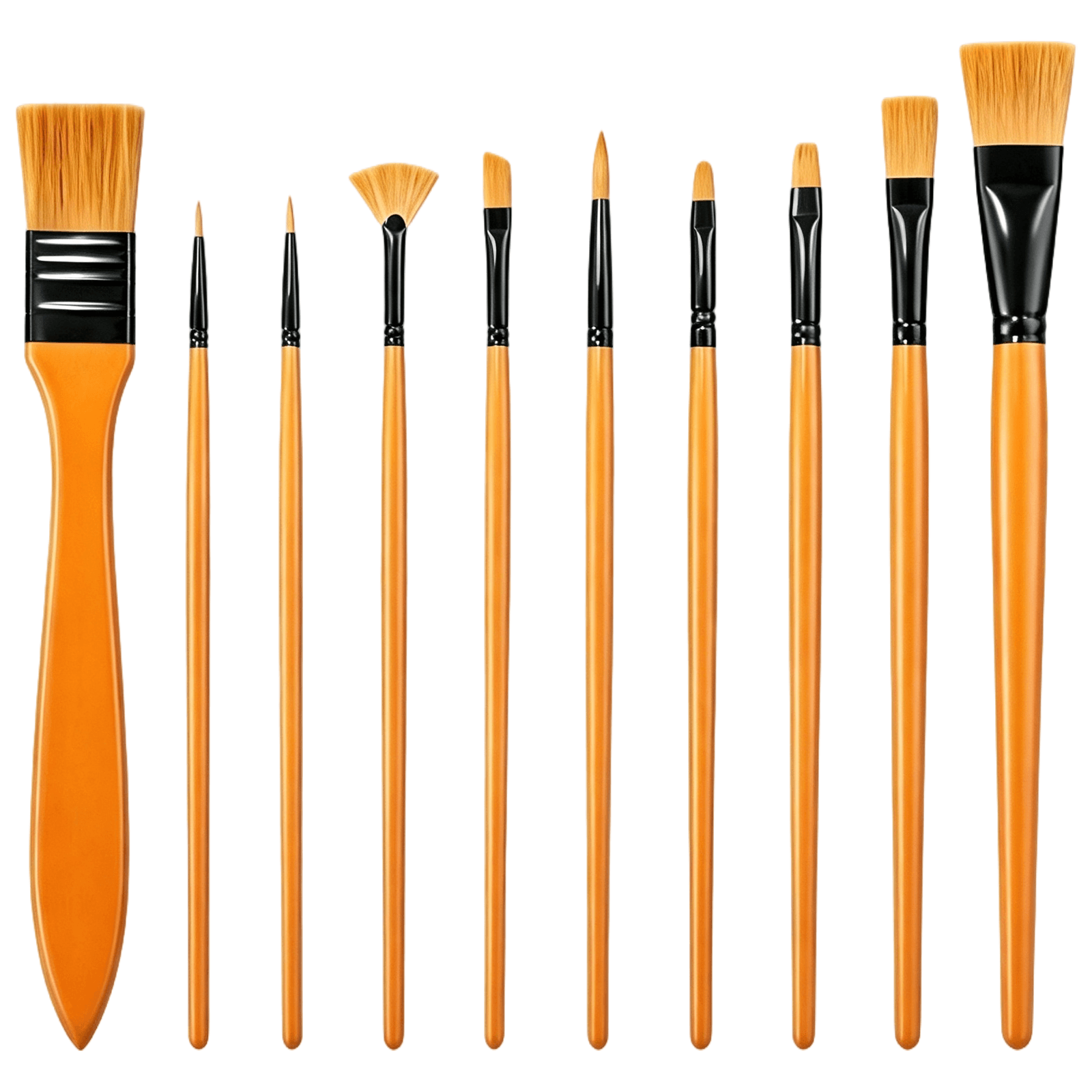 10-Piece Professional Paintbrush Set