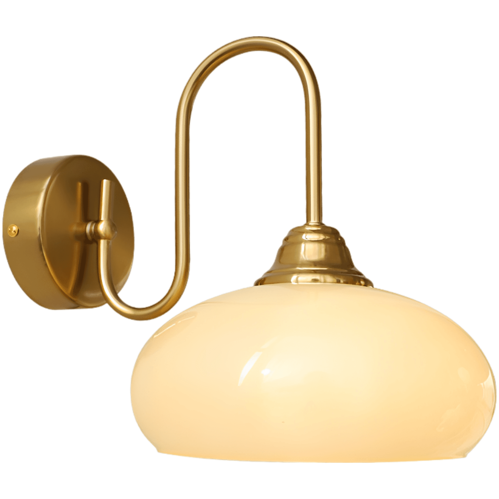 Mid Century Modern U-Shaped Gold Wall Sconce