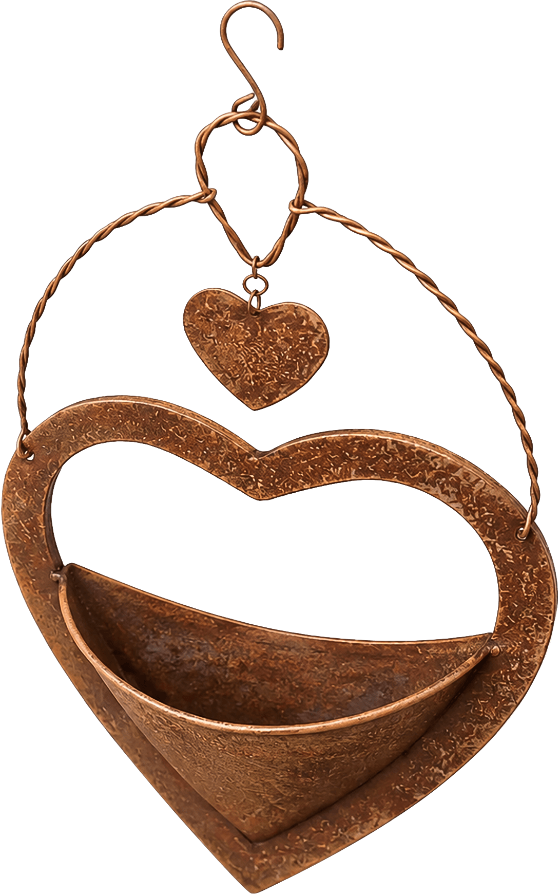 Rustic Metal Heart Hanging Planter