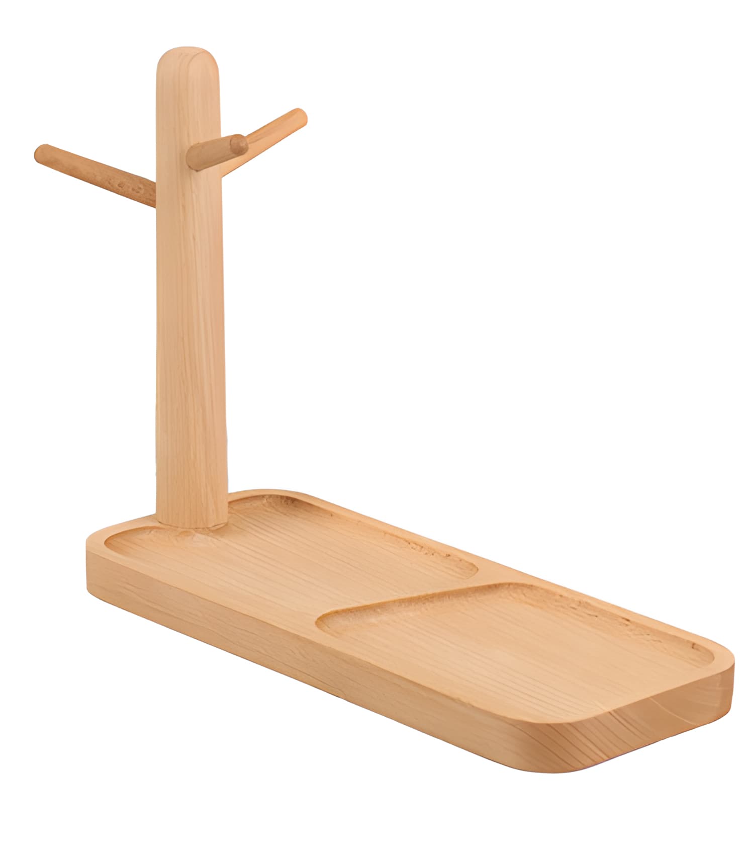 Wooden Valet Tray & Key Organizer