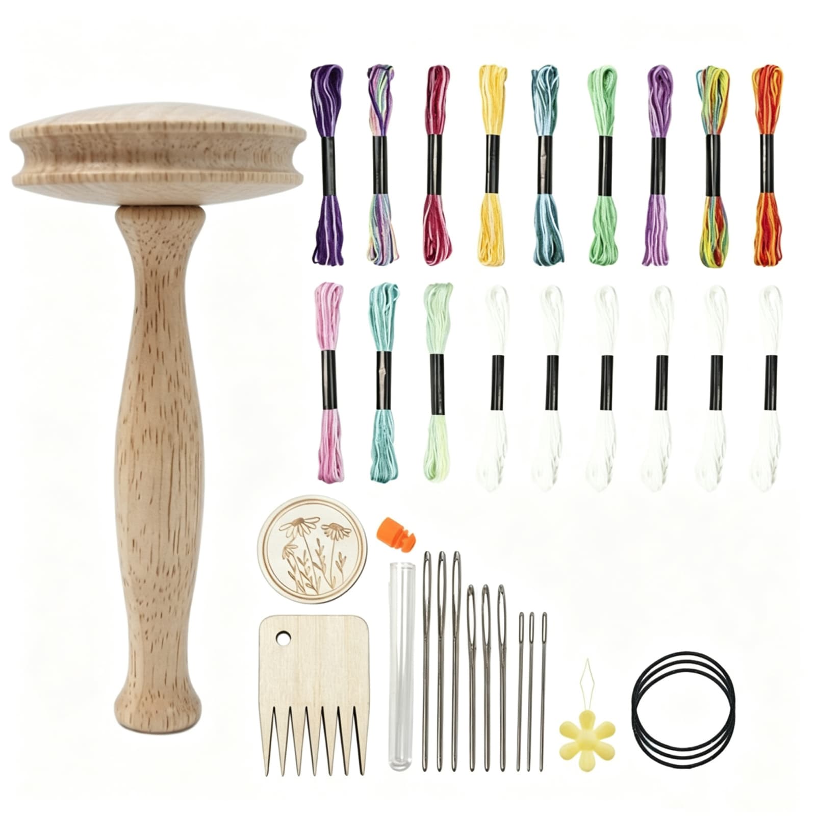 Premium Wooden Darning Mushroom Kit