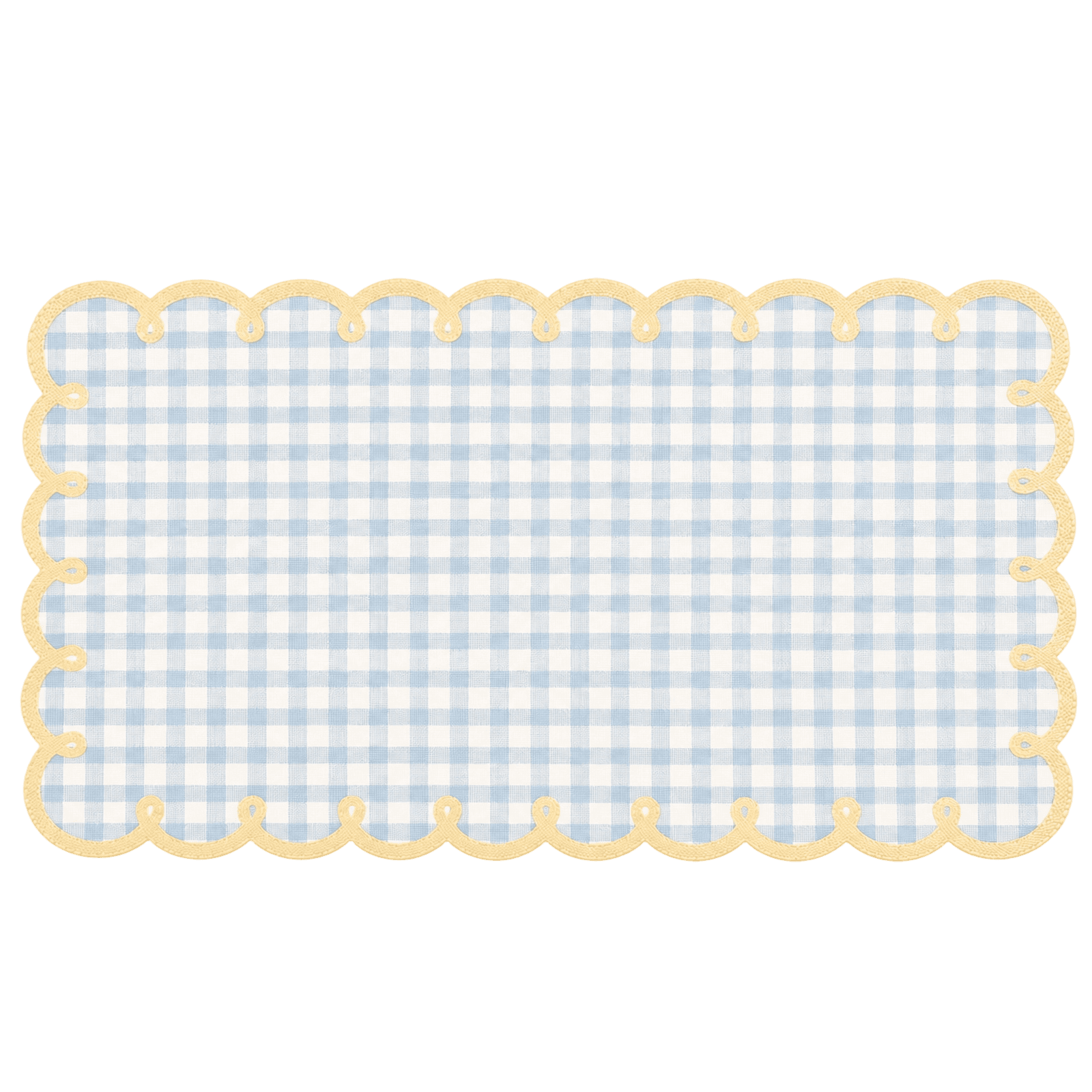 Gingham Scalloped Desk Mat