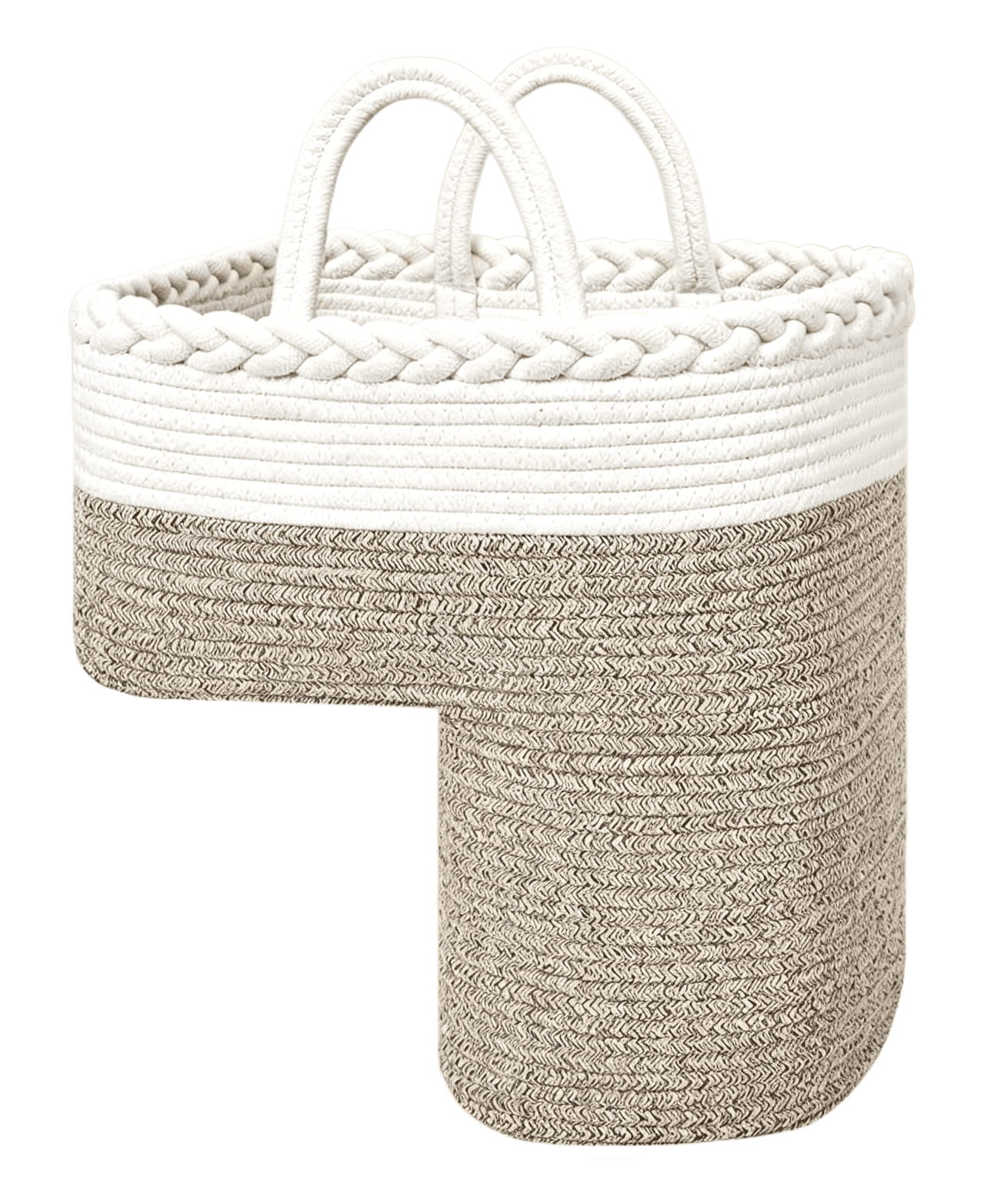 L-Shaped Cotton Rope Stair Basket