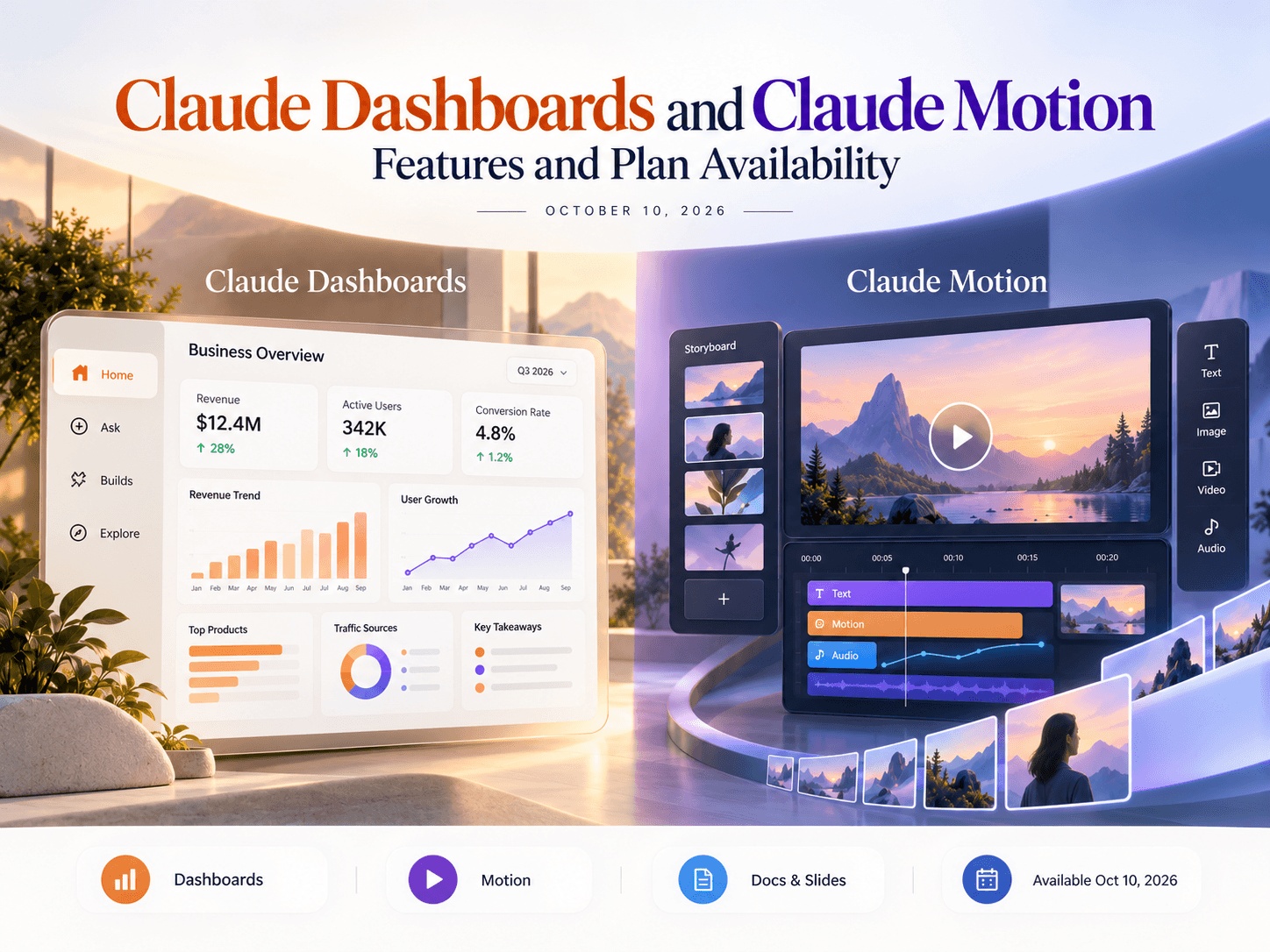 Claude Dashboards and Claude Motion