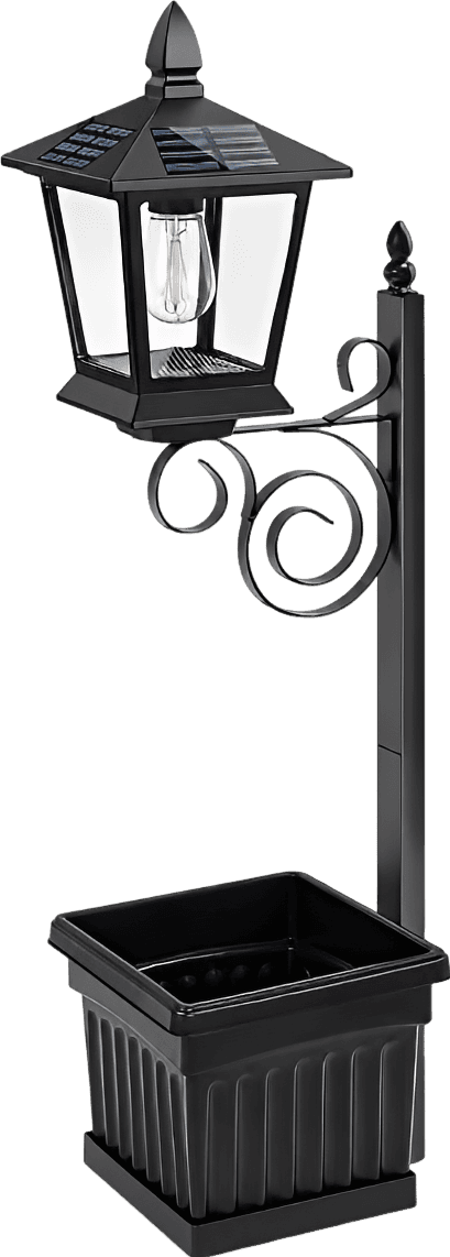 Solar Pathway Light with Planter