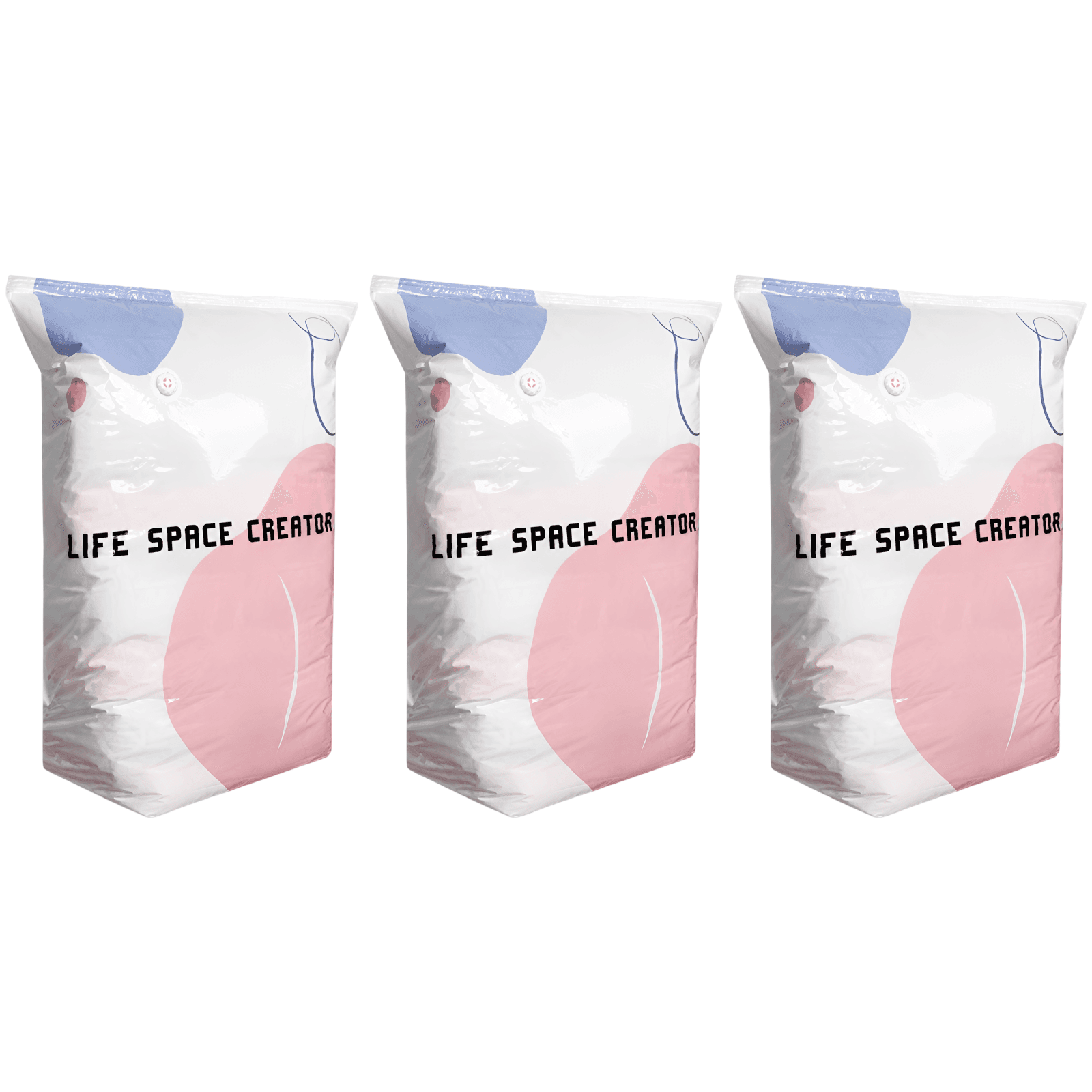 3-Pack No-Pump 3D Vacuum Storage Bags