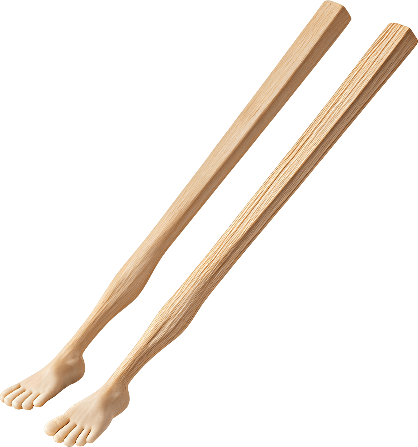 2-in-1 Foot Chopsticks with Integrated Straw