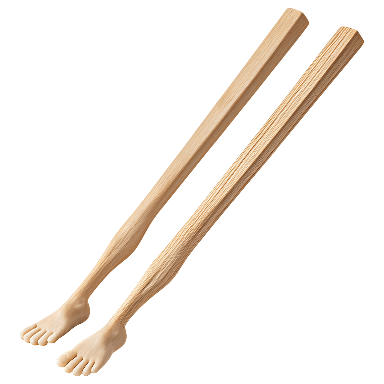 2-in-1 Foot Chopsticks with Integrated Straw
