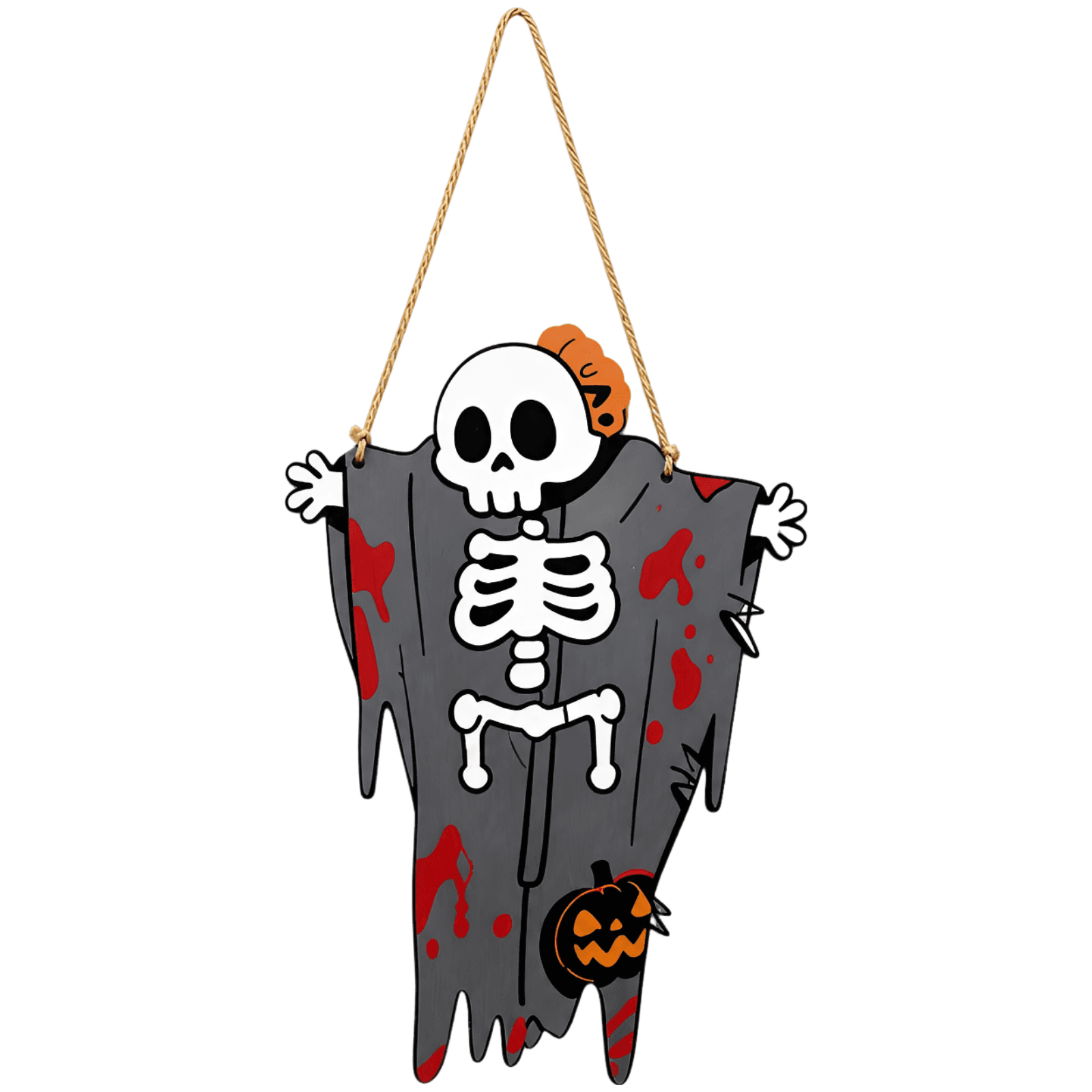 Gothic Skull Halloween Door Hanger