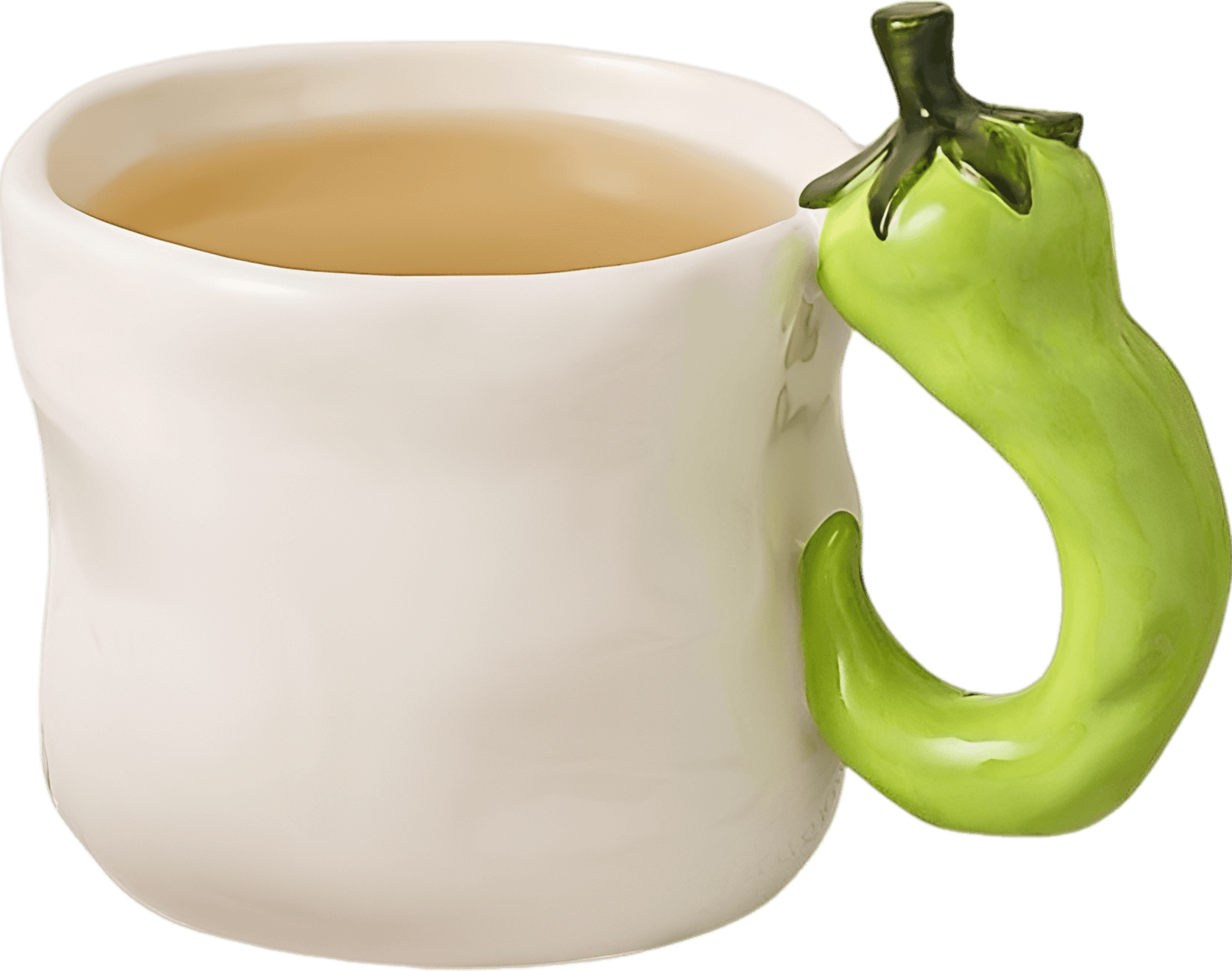 Green Chili Pepper Ceramic Mug