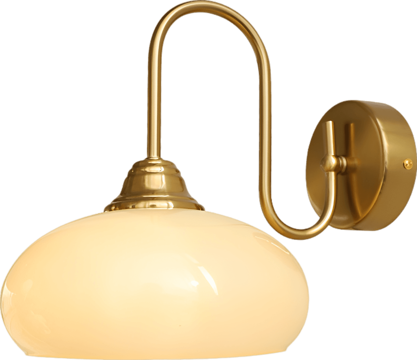 Mid Century Modern U-Shaped Gold Wall Sconce