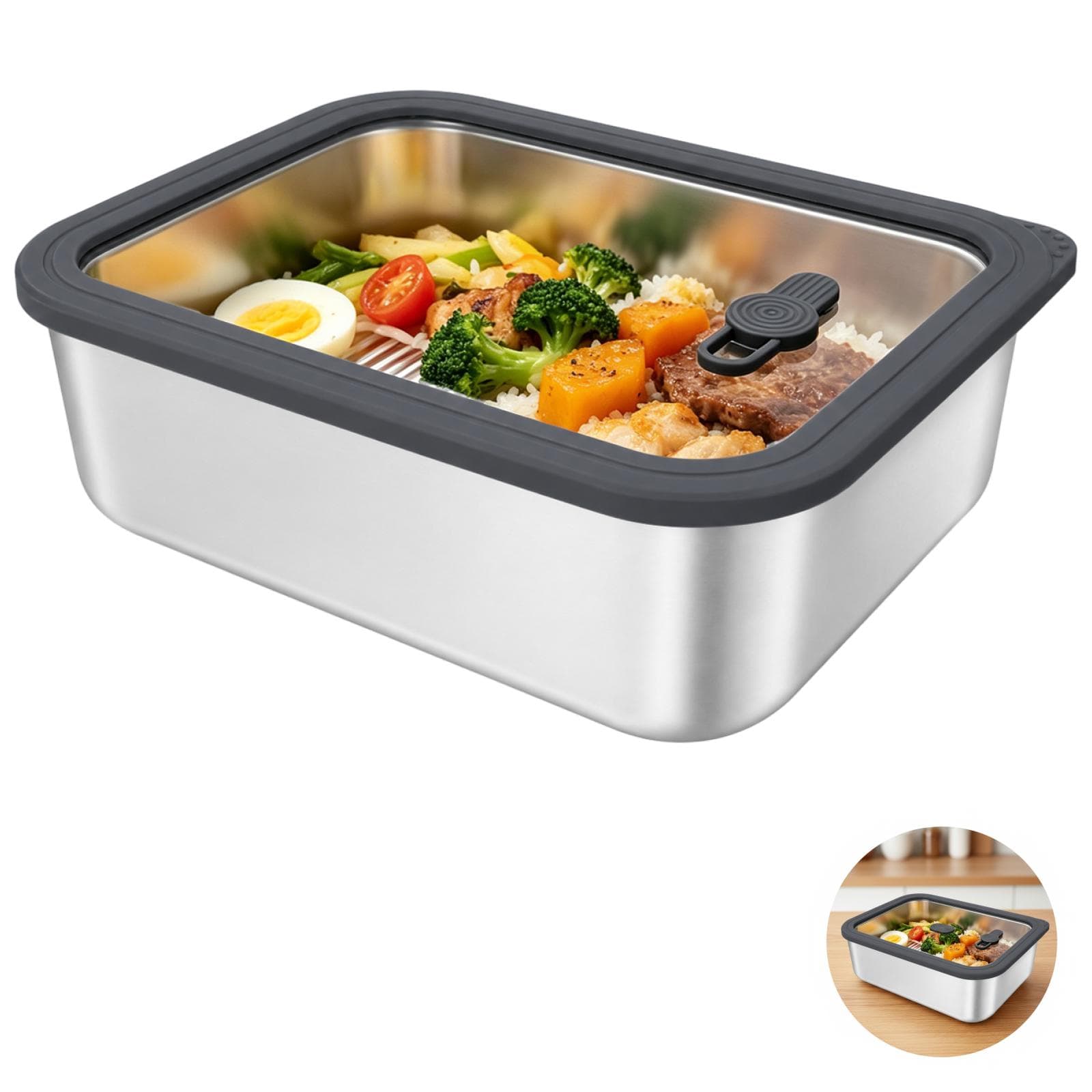 Airtight Stainless Steel Food Storage Container Set