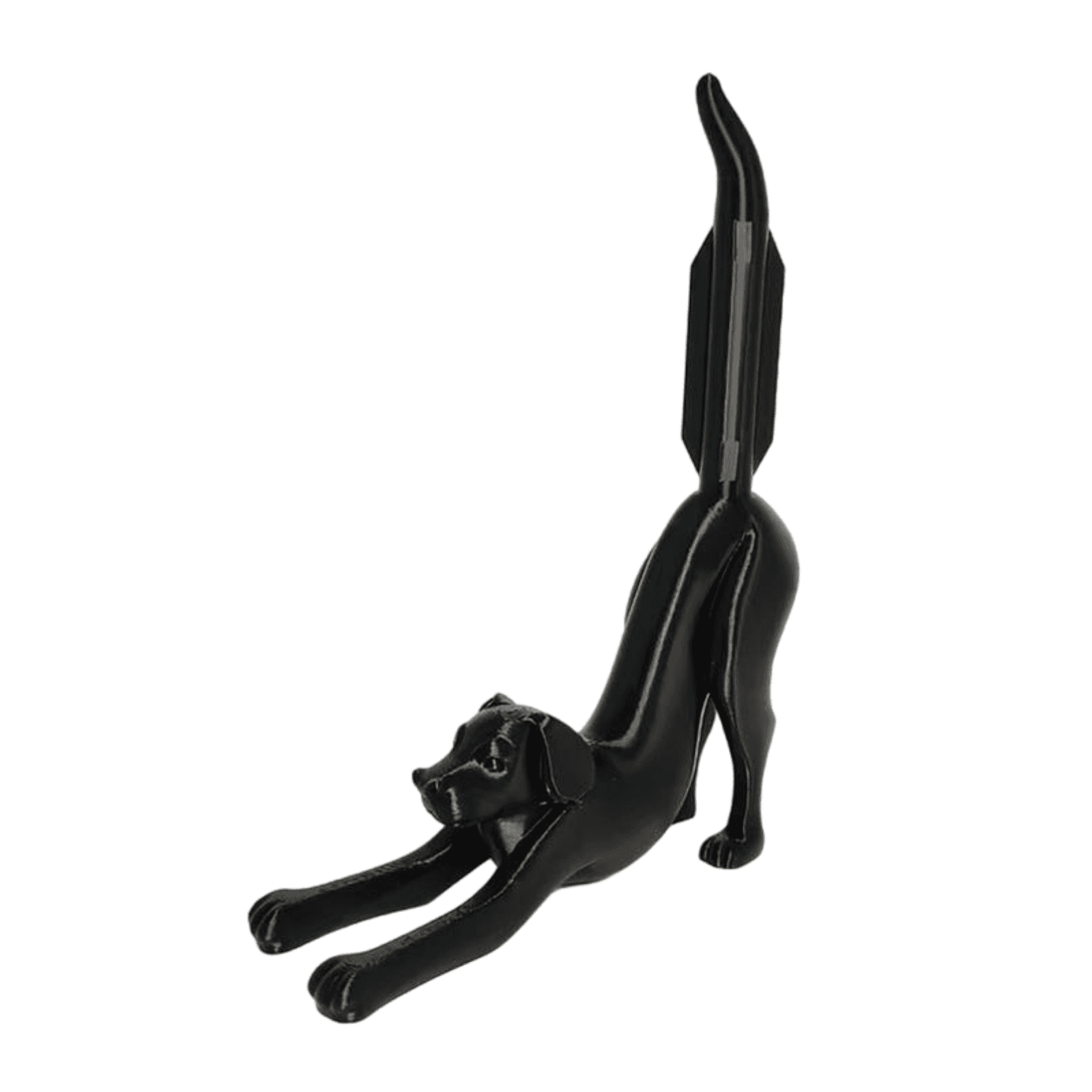 Stretching Dog Toilet Paper Holder