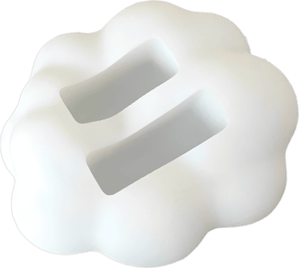 Matte White Cloud Remote Control Holder