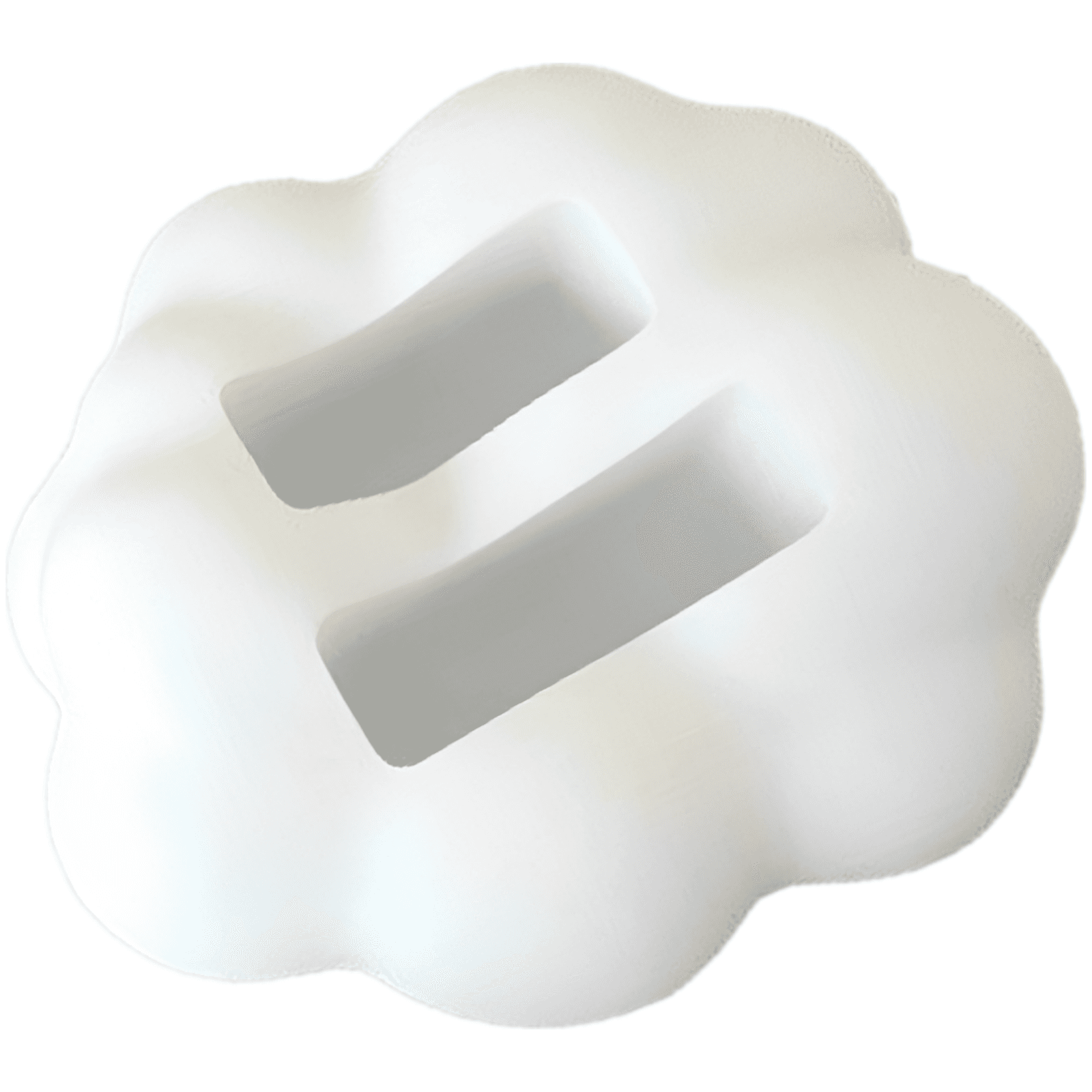 Matte White Cloud Remote Control Holder