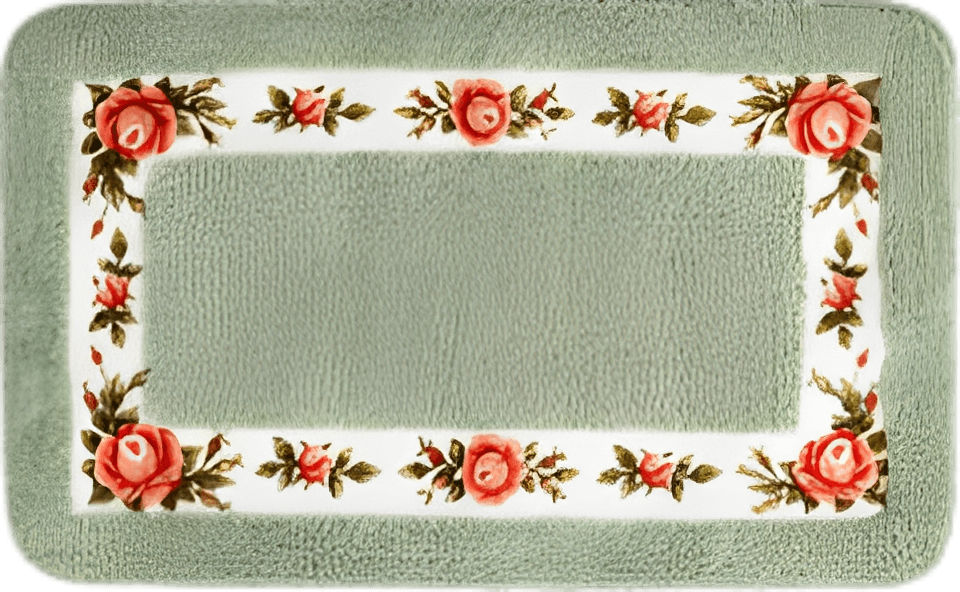 Floral Non-Slip Bath Mat