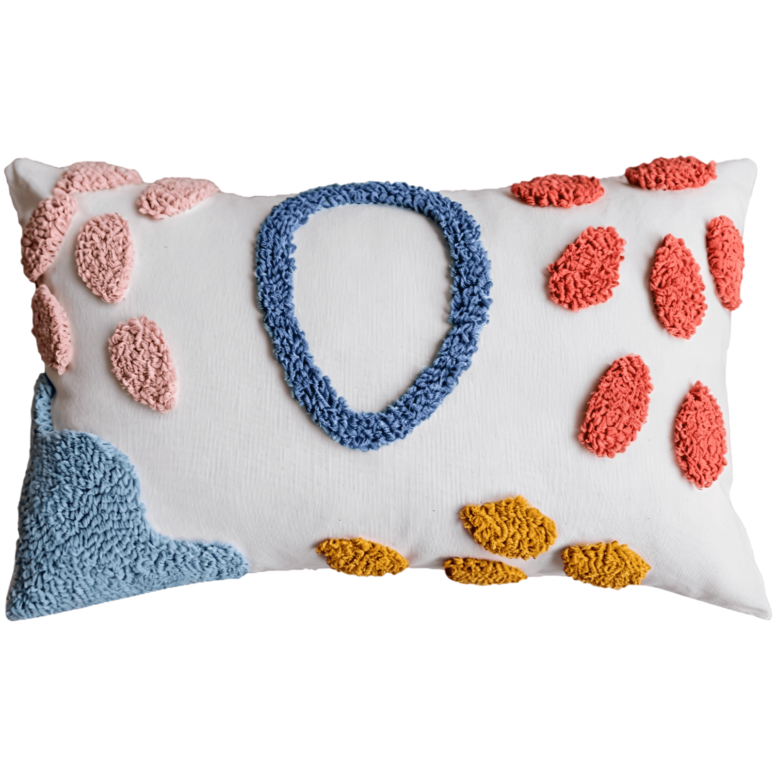 Boho Abstract Tufted Lumbar Pillow Cover