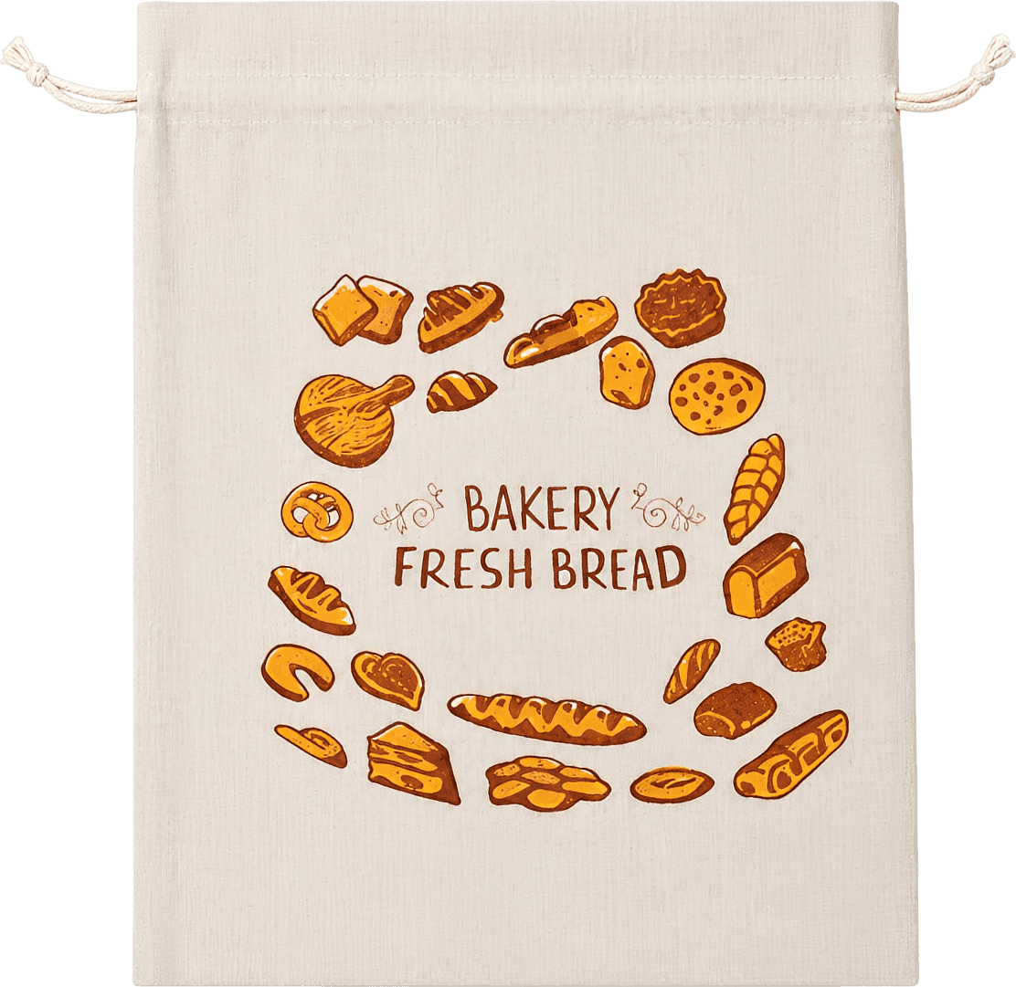 Natural Cotton Bread Bags for Homemade Sourdough