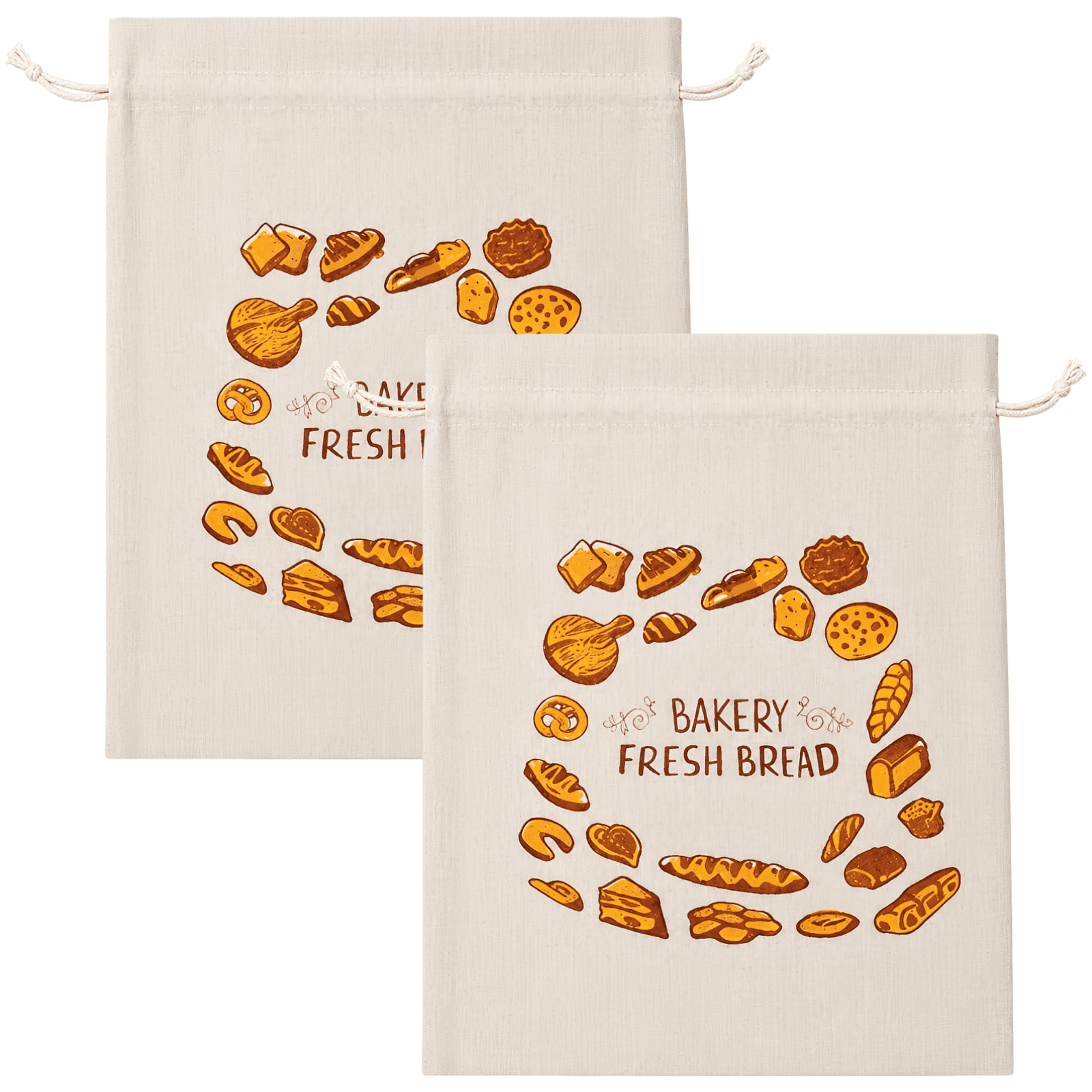 Natural Cotton Bread Bags for Homemade Sourdough