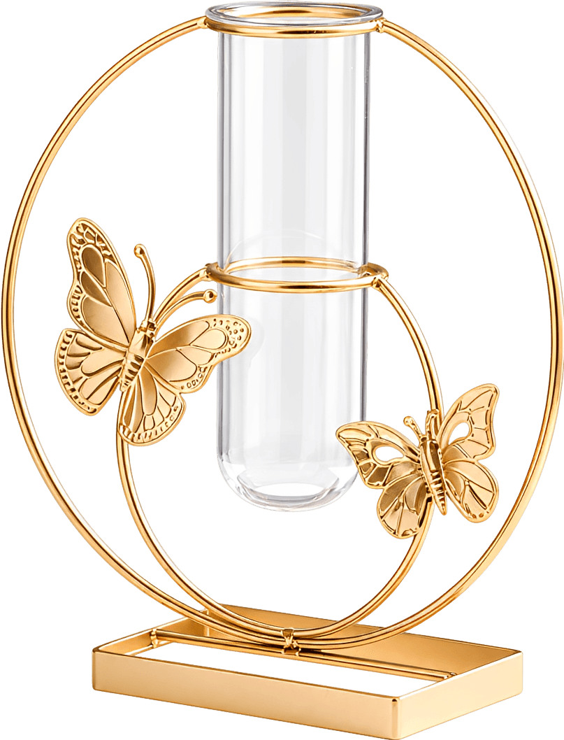 3D Butterfly Hydroponic Glass Vase