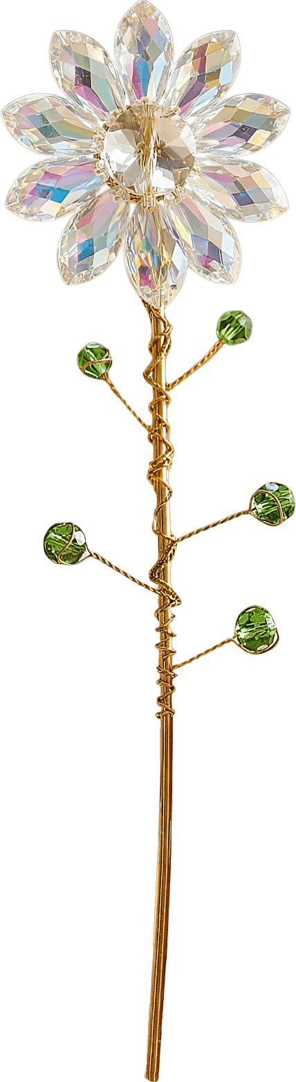 Crystal Plant Suncatcher Flower Set