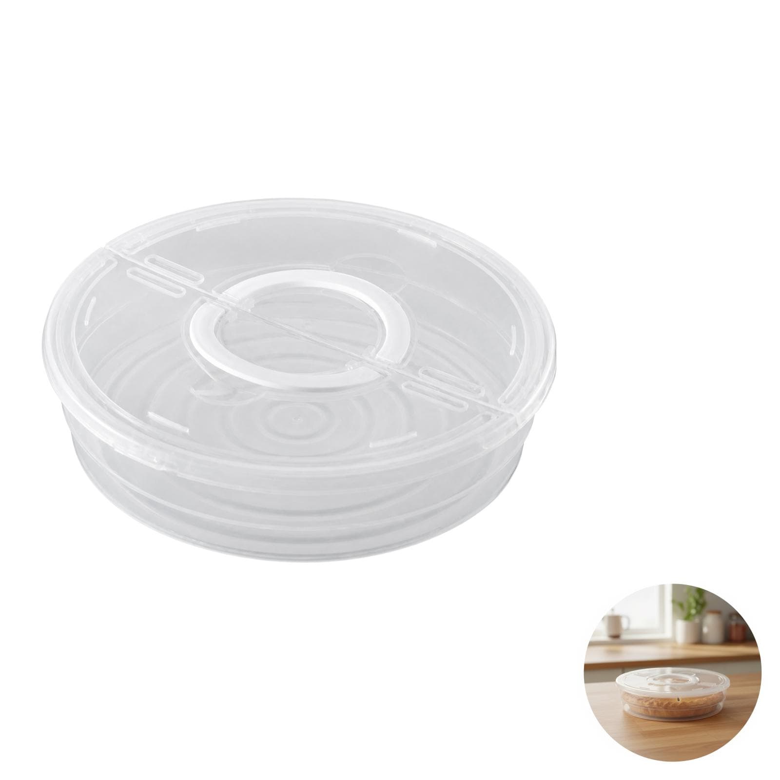 Portable Round Pie Carrier & Food Storage Container