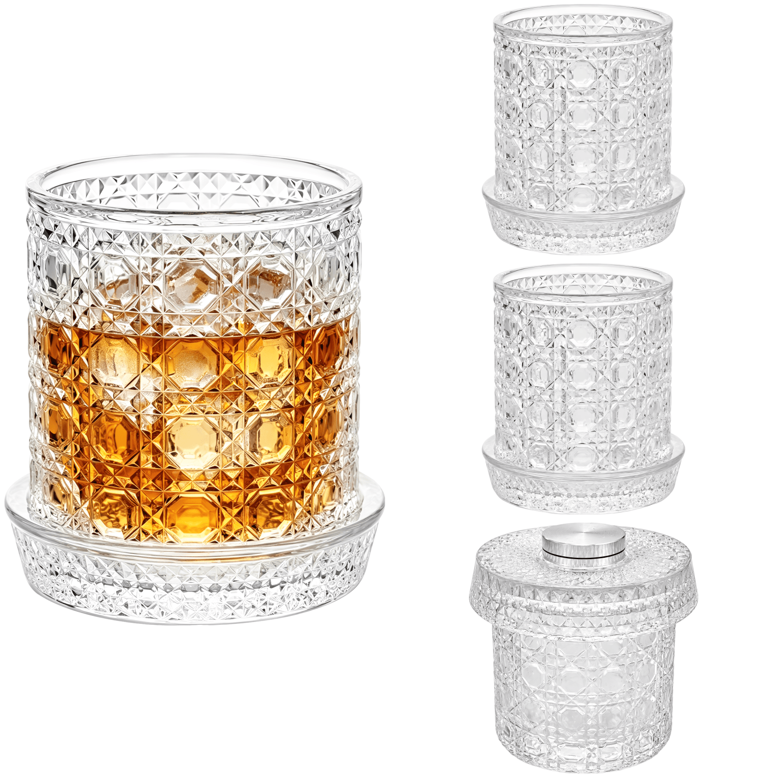Spinning Whiskey Glass Set