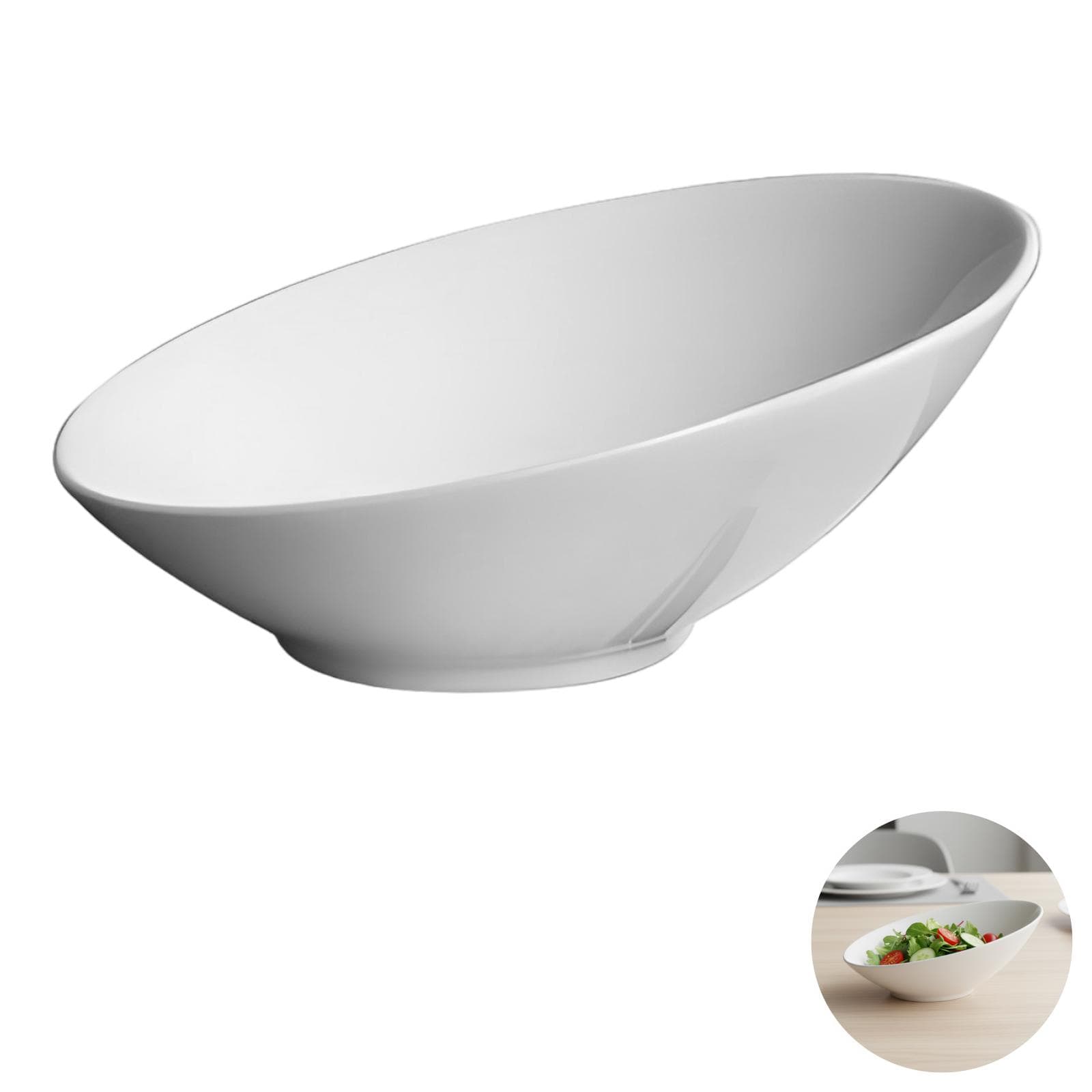 Ceramic Slant-Mouth Serving Bowls