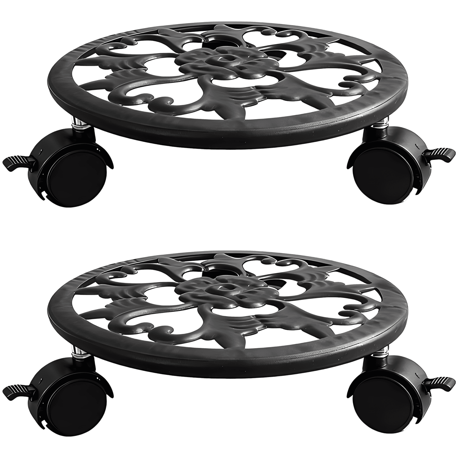 Heavy Duty Metal Plant Caddy with Wheels
