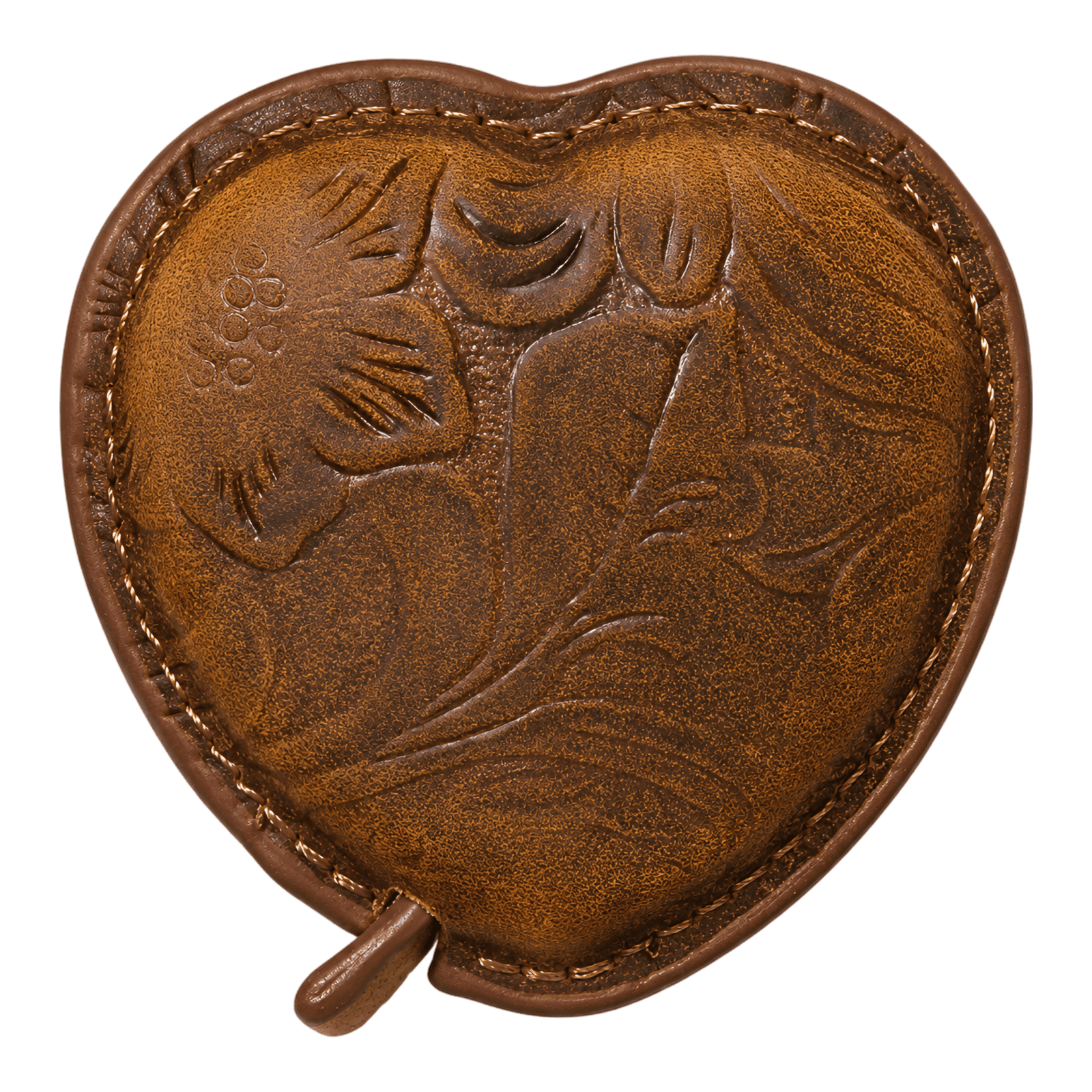 Retro Leather Heart-Shaped Mini Tape Measure