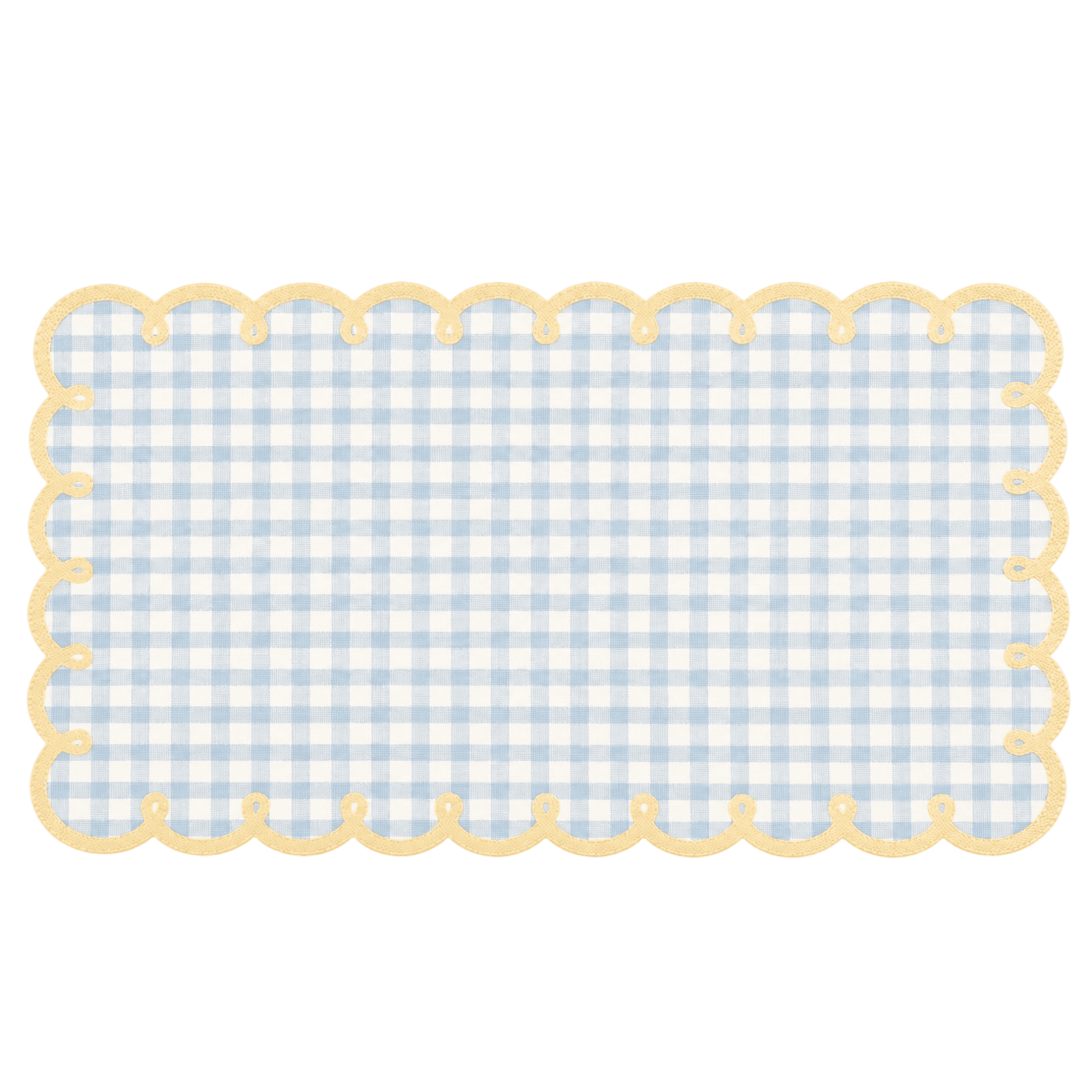 Gingham Scalloped Desk Mat