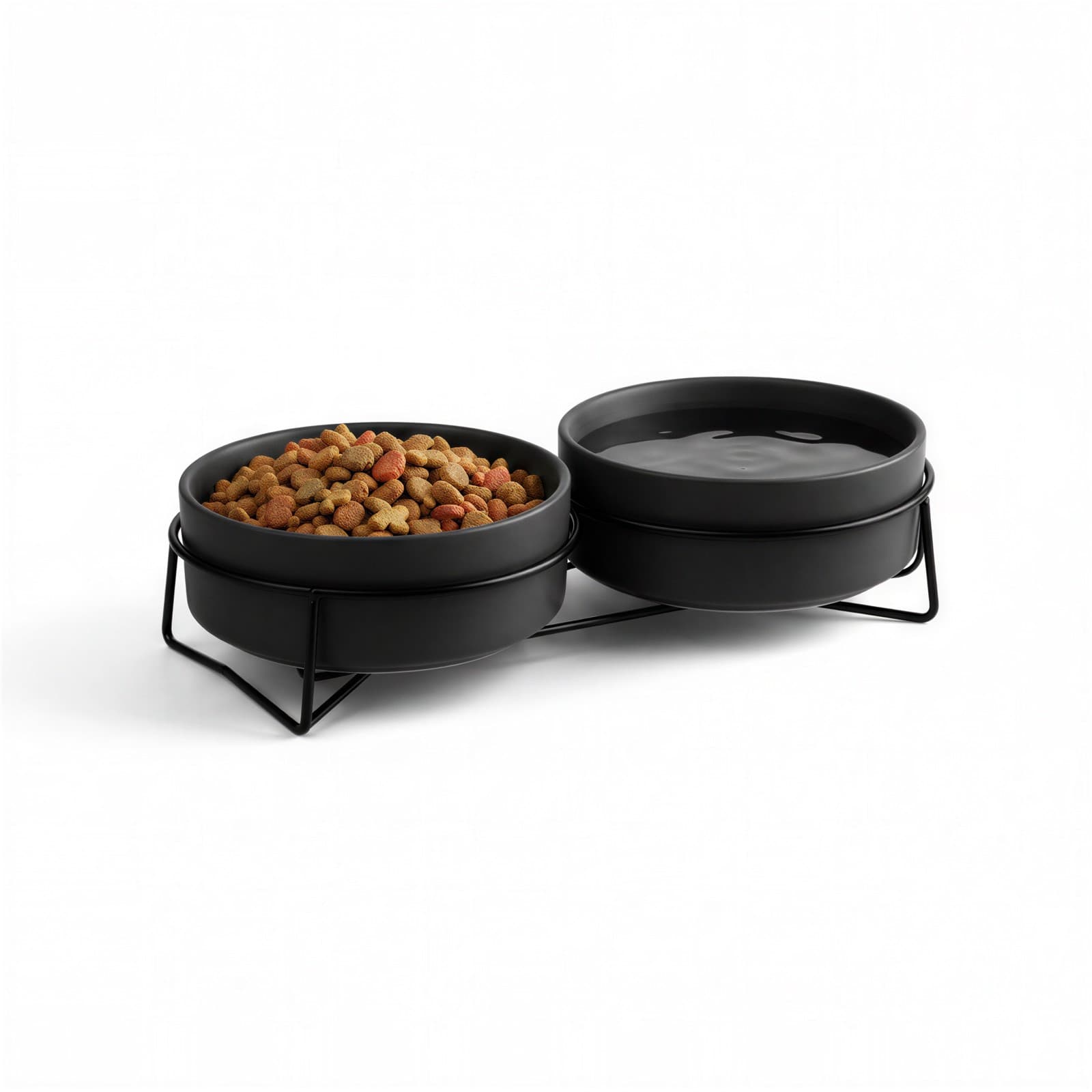 Elevated Ceramic Pet Bowls with Stand