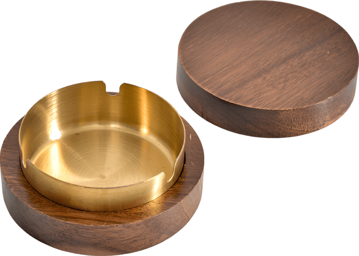 Wooden Ashtray with Lid