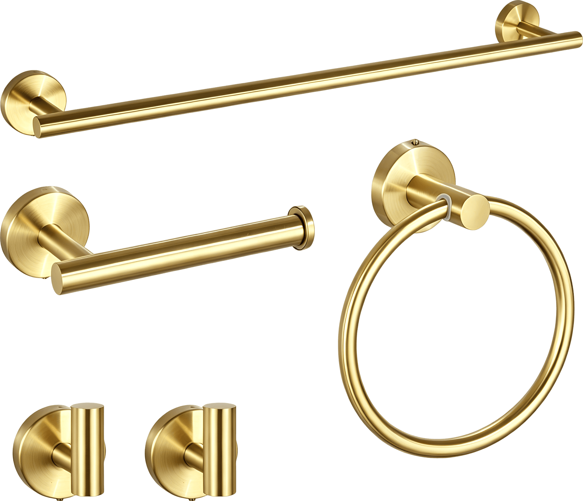 5-Piece Luxury Gold Bathroom Hardware Set