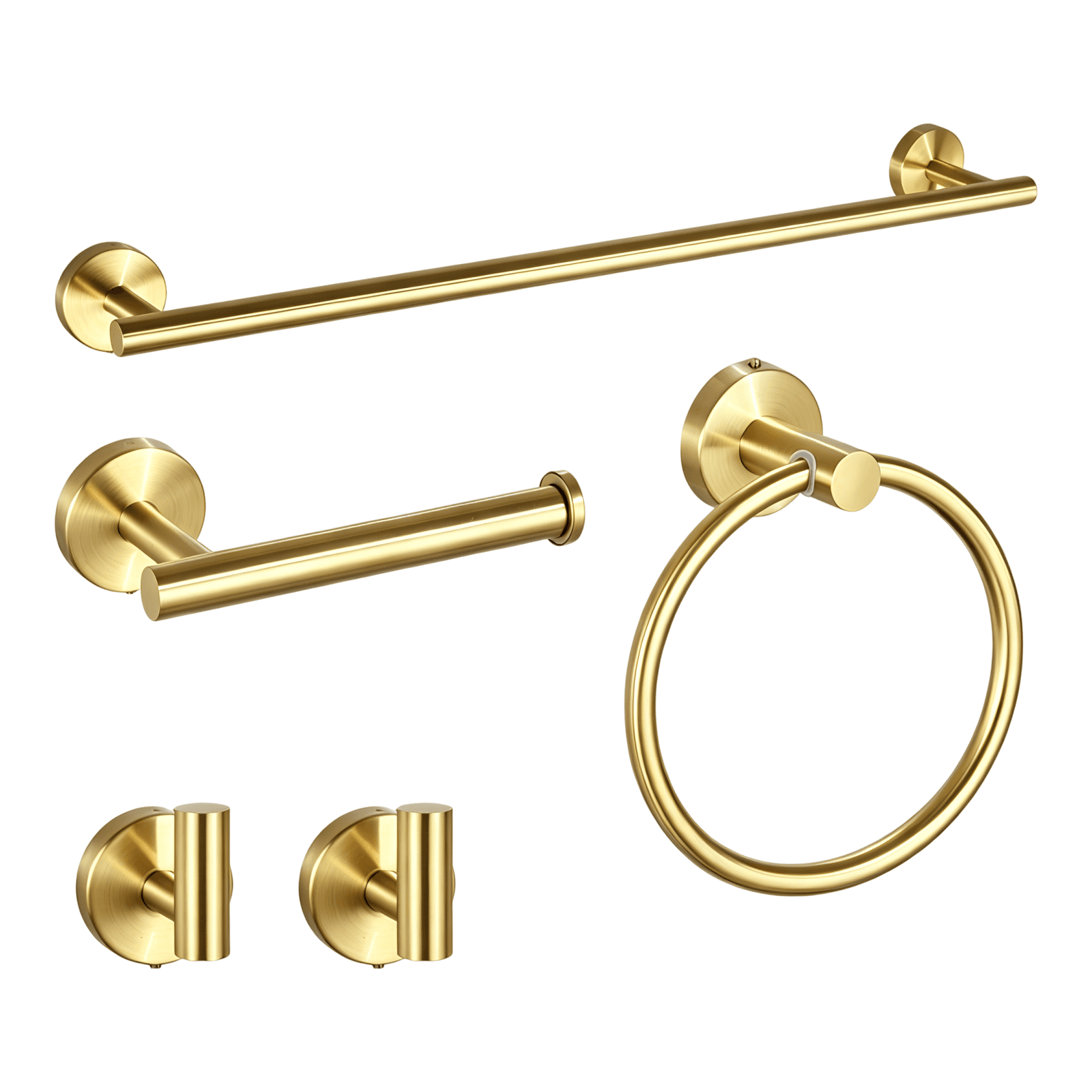 5-Piece Luxury Gold Bathroom Hardware Set