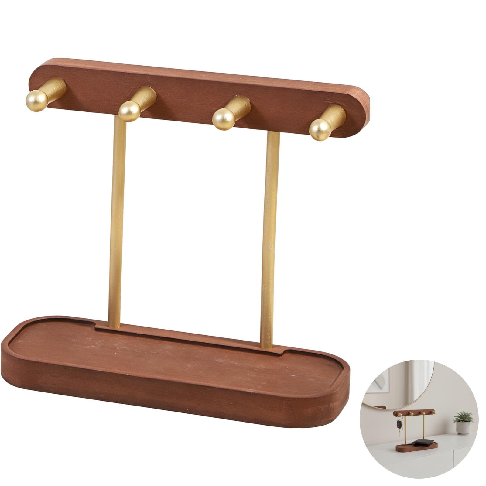 Walnut Entryway Key Holder
