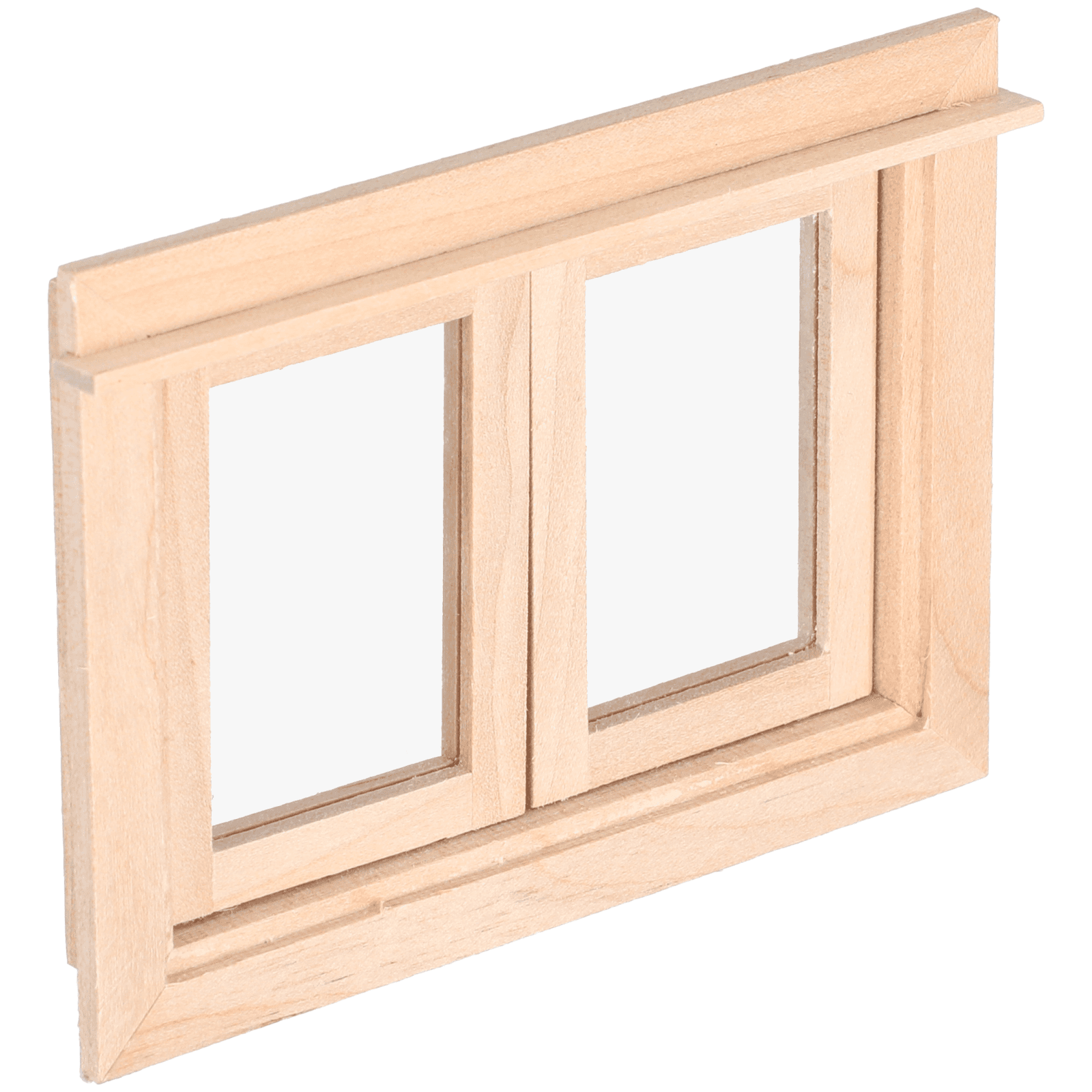 1:12 Scale Miniature Wood Double-Pane Sliding Window