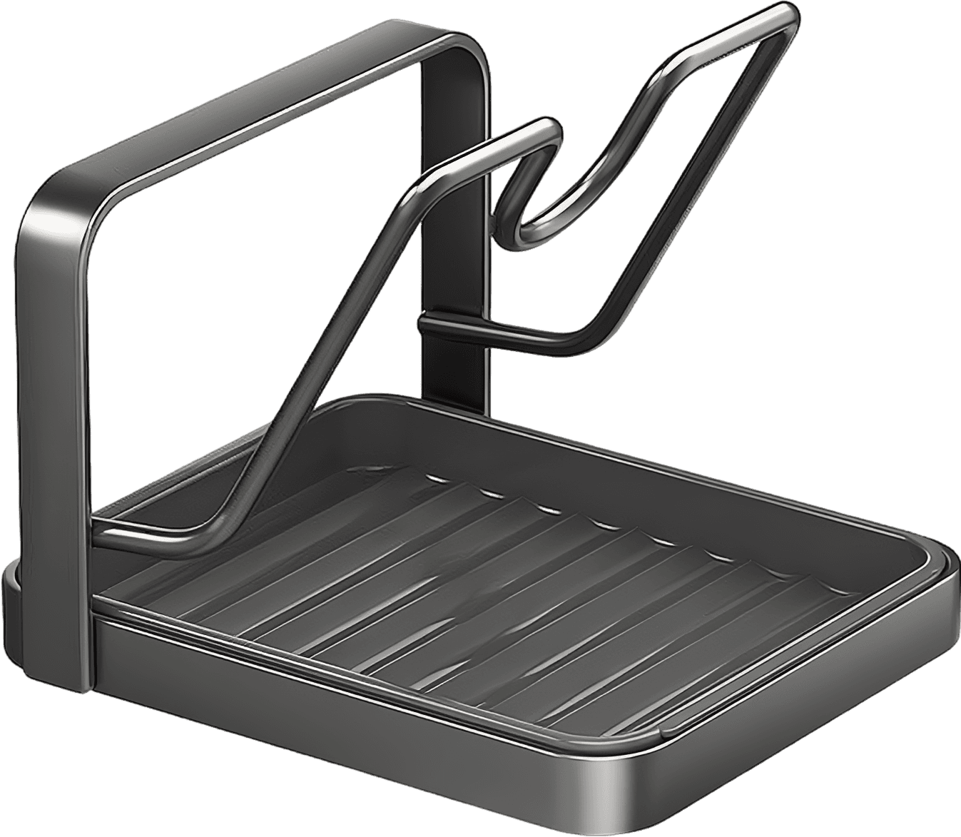 Sleek Carbon Steel Kitchen Organizer