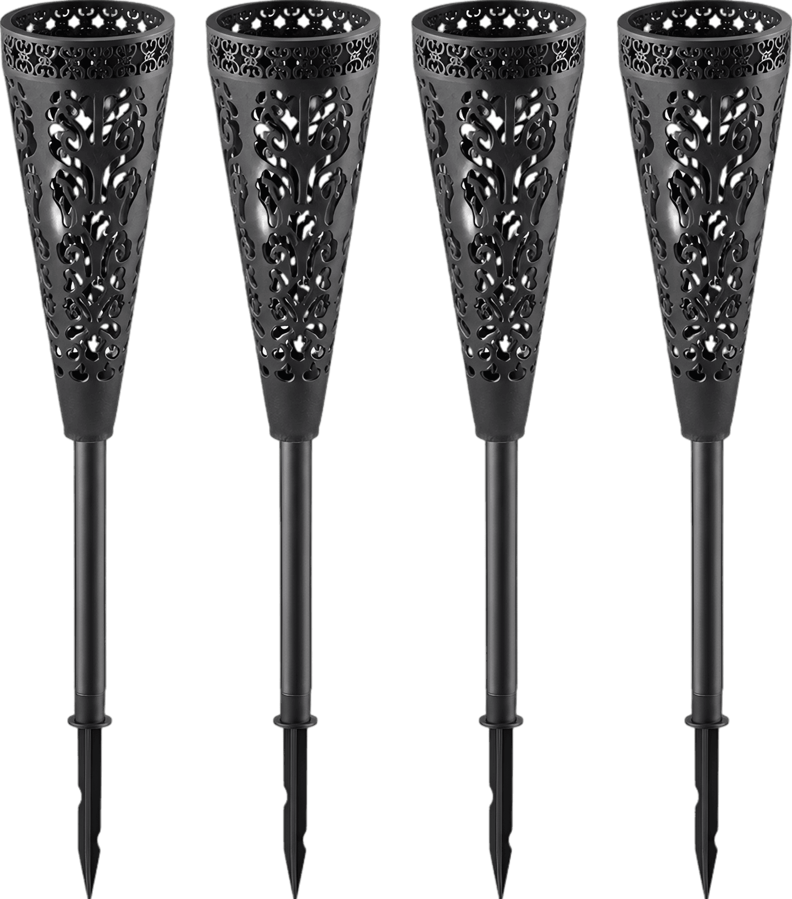 Carved Cemetery Vase Set