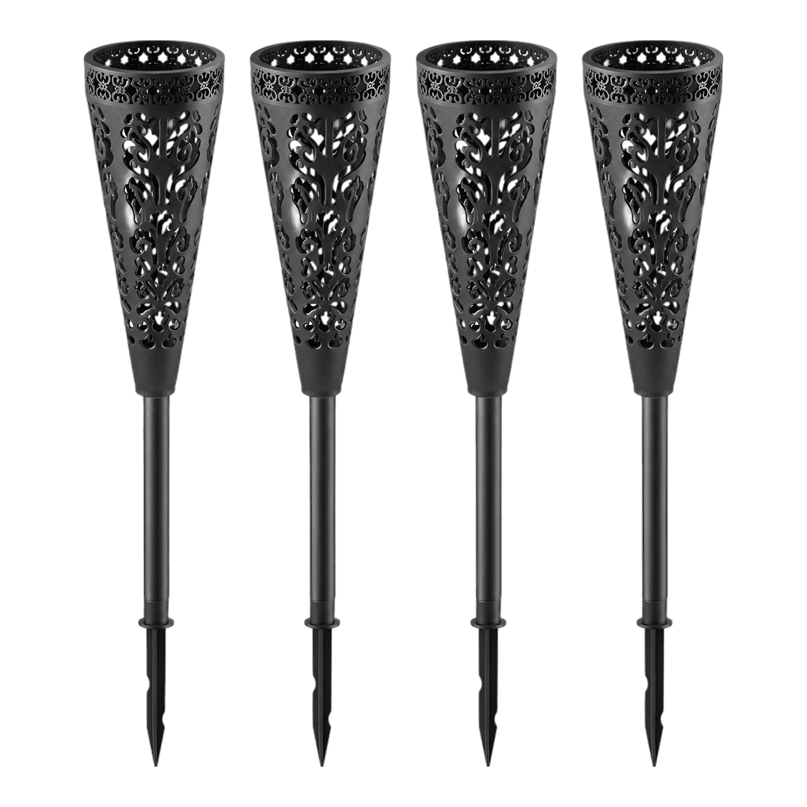 Carved Cemetery Vase Set