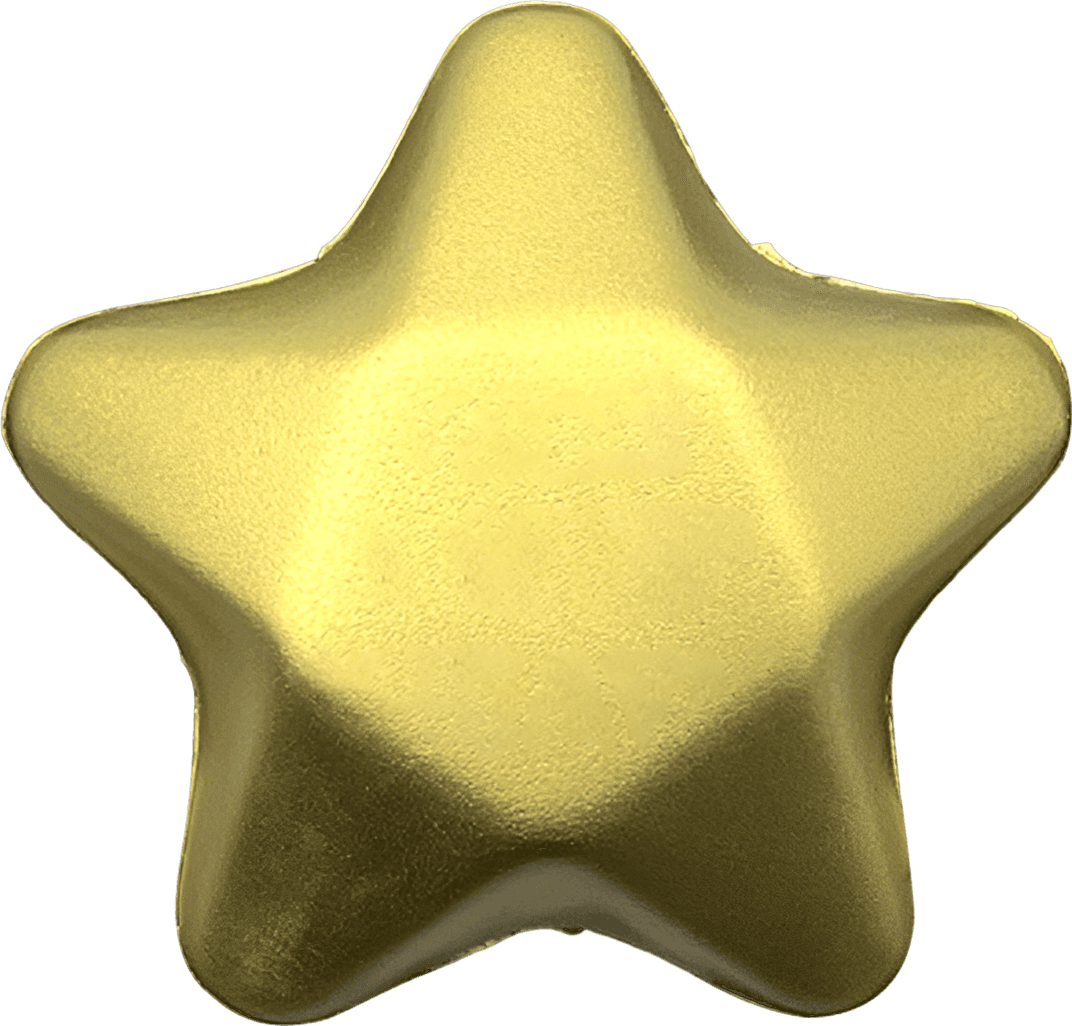 Gold Star Foam Stress Balls