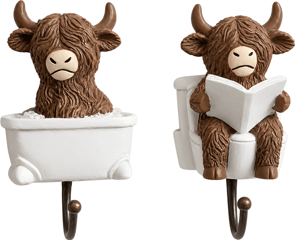 Creative Highland Cow Wall Hooks