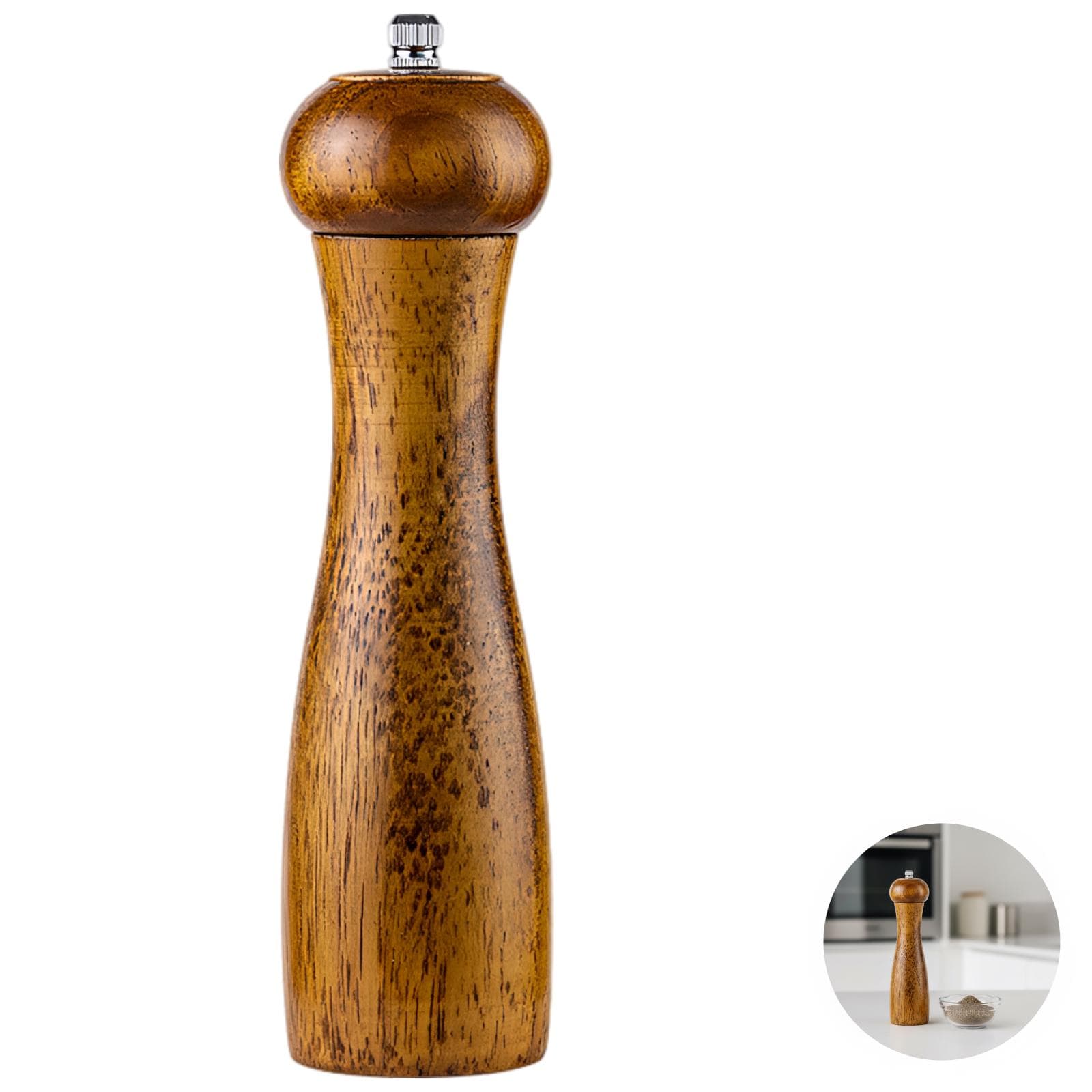 Wooden Salt and Pepper Grinder Set