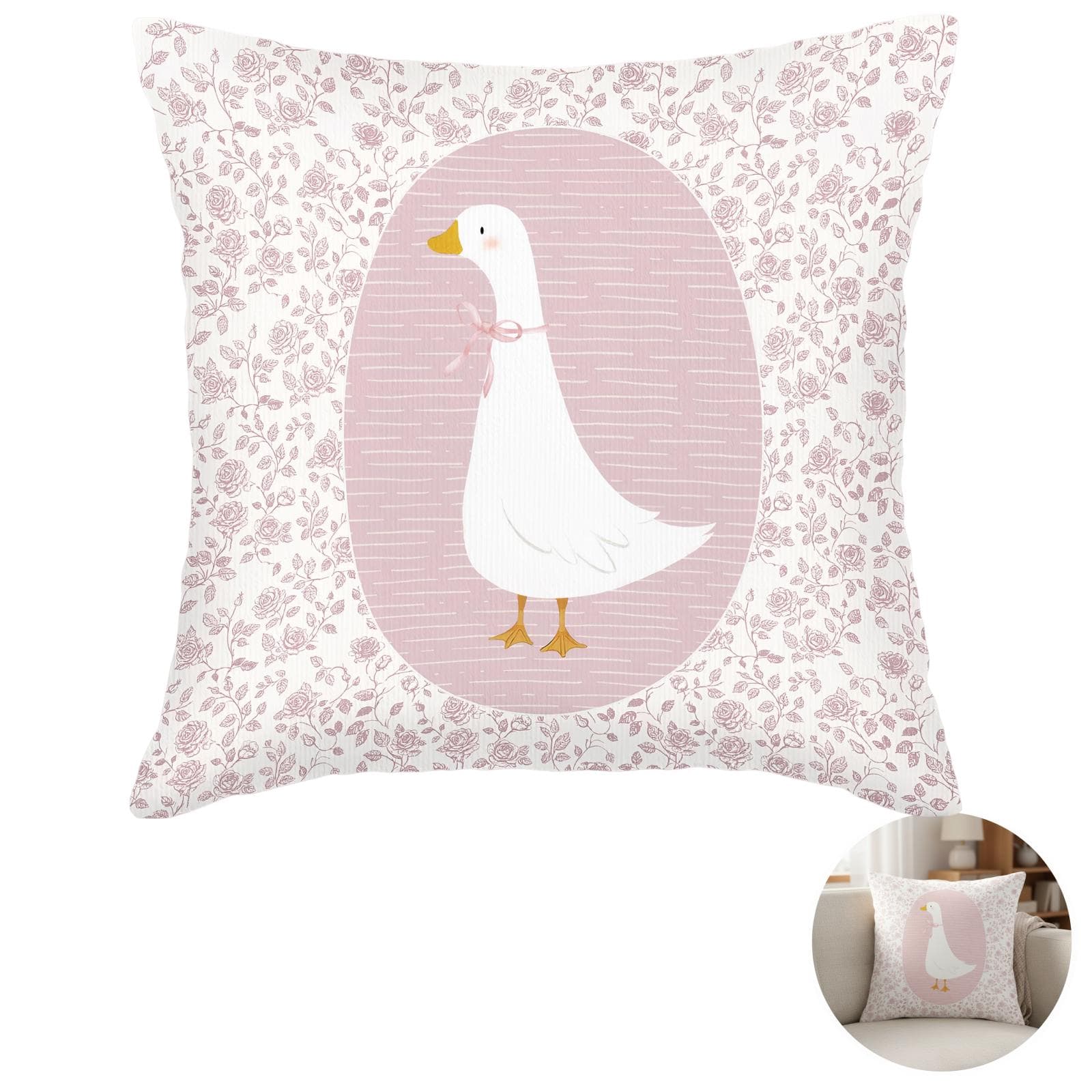 Retro Farmhouse Goose Pillow Covers