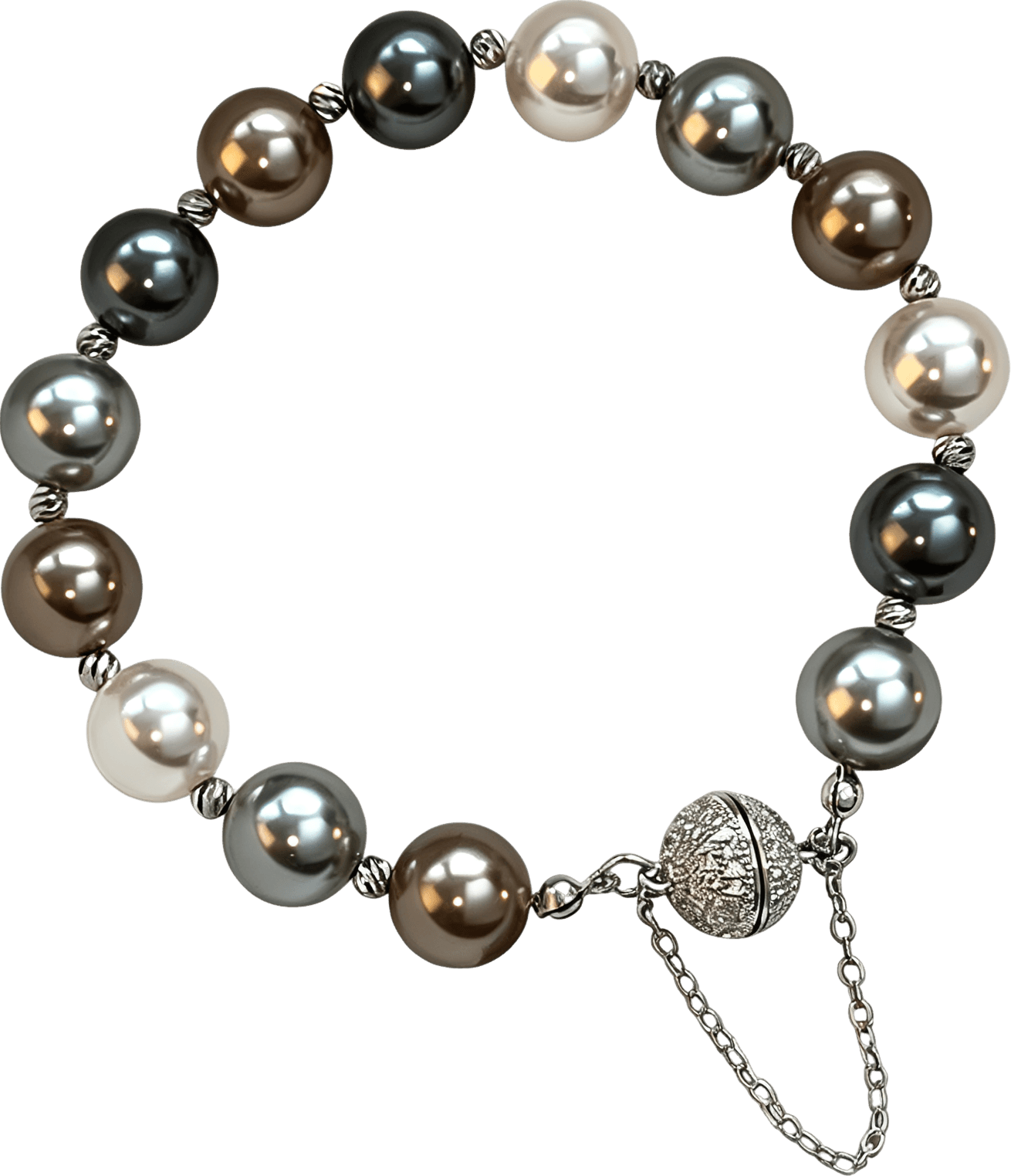 Sophisticated Multi-Color Pearl Strand Bracelet