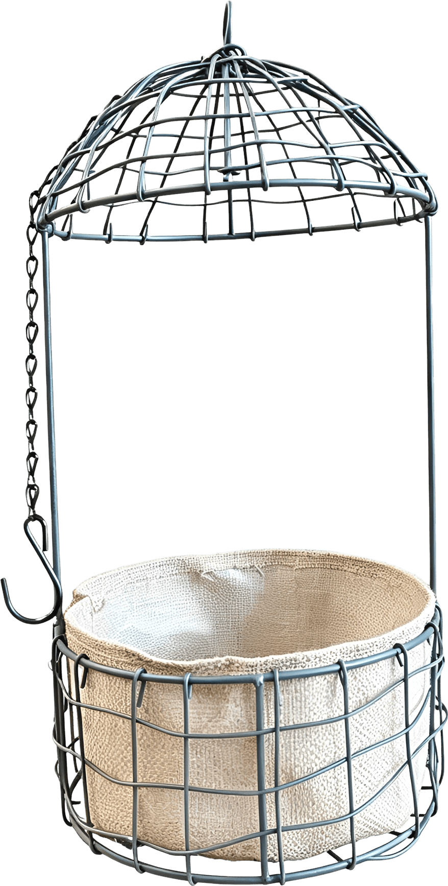Vintage Birdcage Hanging Basket Planter